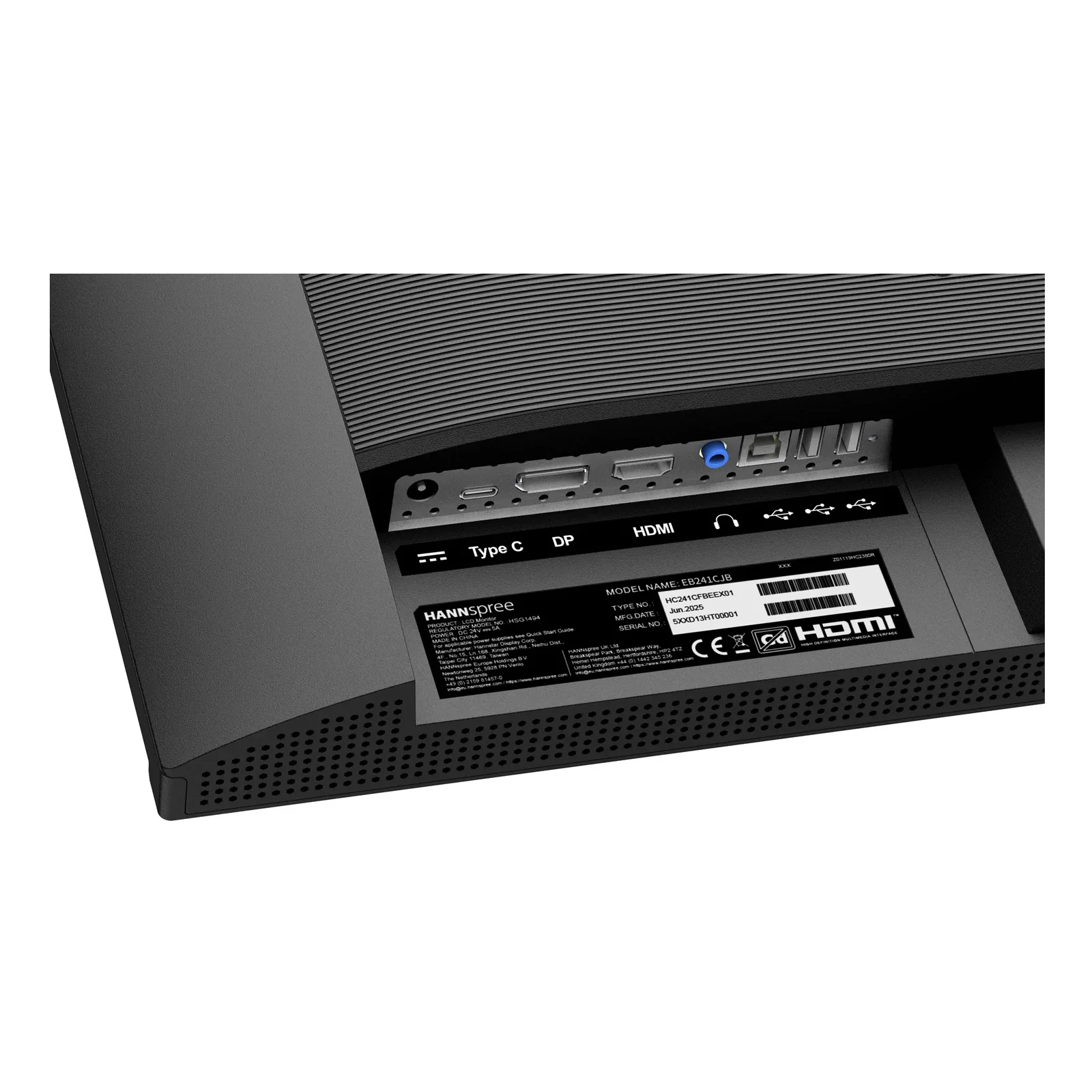 Hannspree Hybri Monitor EB241CJB écran plat de PC 60,5 cm (23.8") 1920 x 1080 pixels Full HD LCD Noir