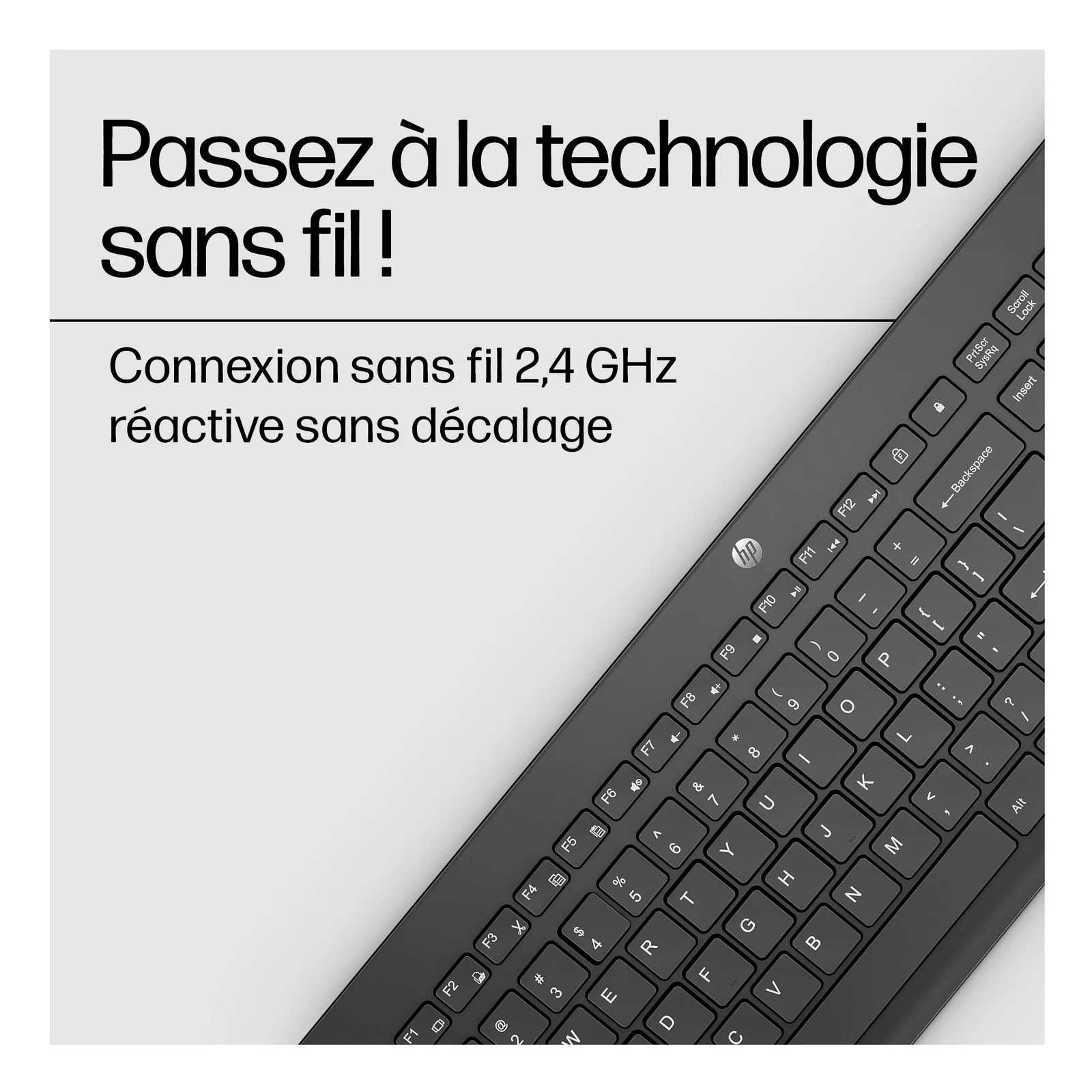 HP 230 BLK WL KBD clavier Universel RF sans fil Noir