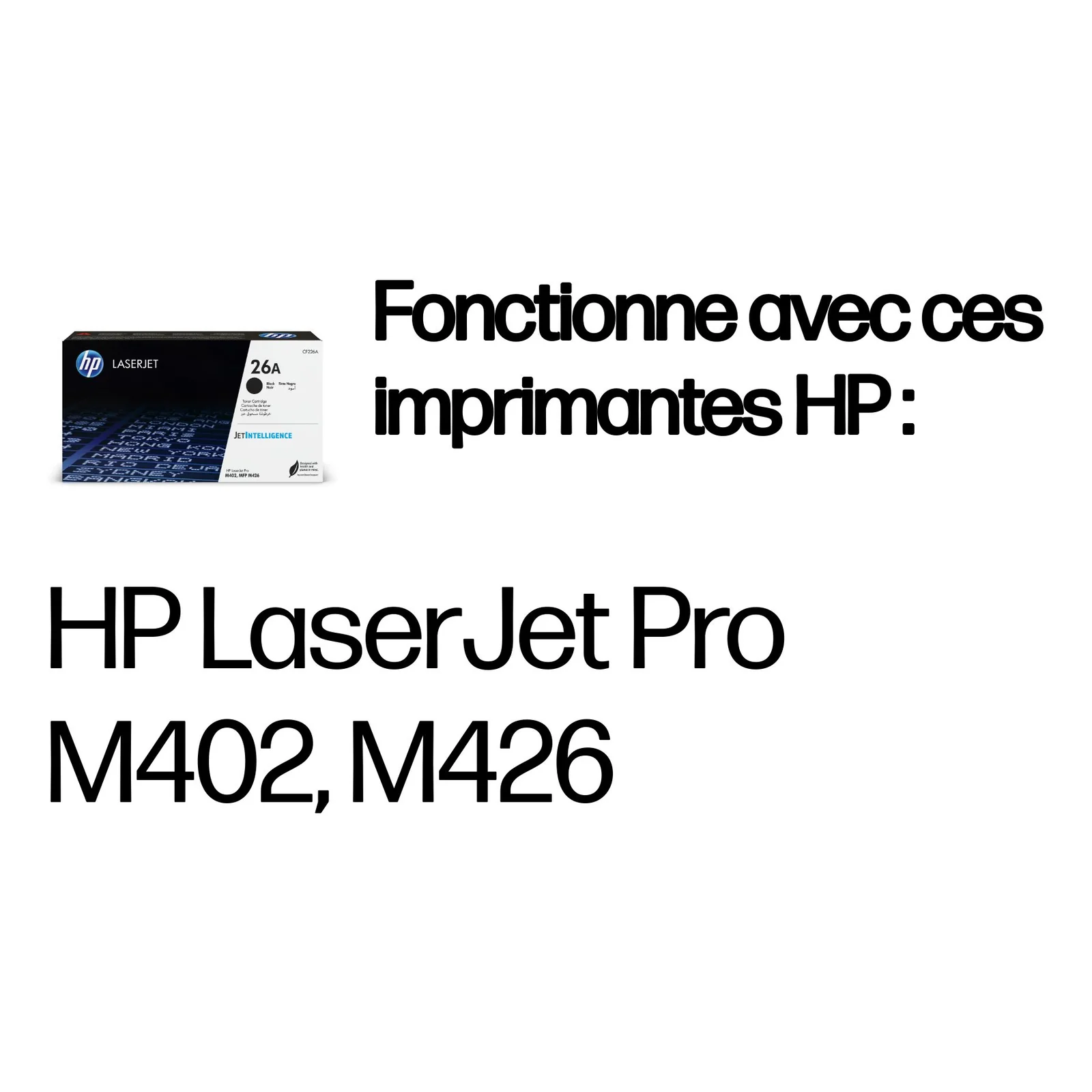 HP 26A toner LaserJet noir authentique