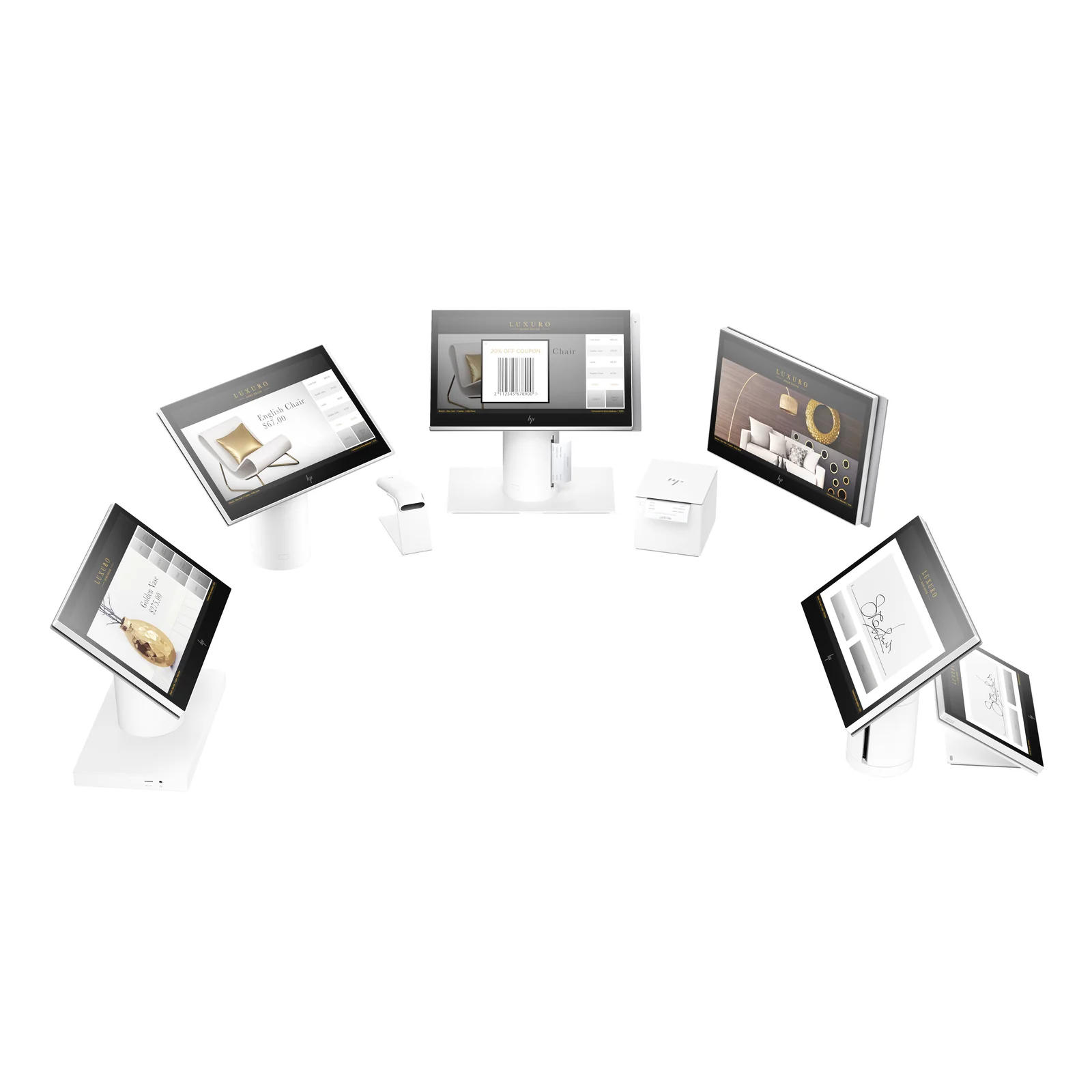 HP 3FH67AA Moniteur de caisse 25,6 cm (10.1") 1280 x 800 pixels Écran tactile