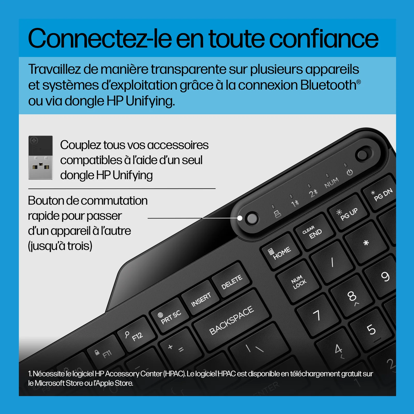 HP 475 Dual-Mode Wireless Keyboard
