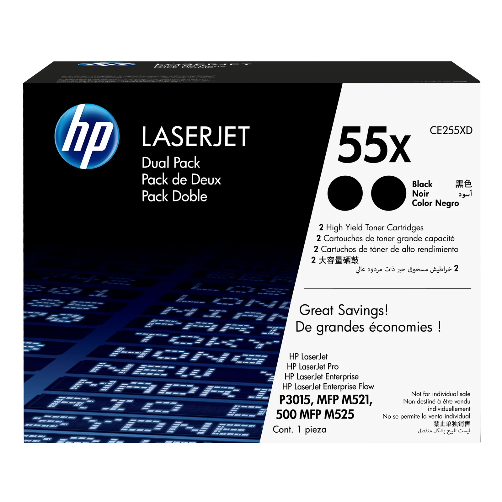 55X pack de 2 toners noir grande capacité authentiques