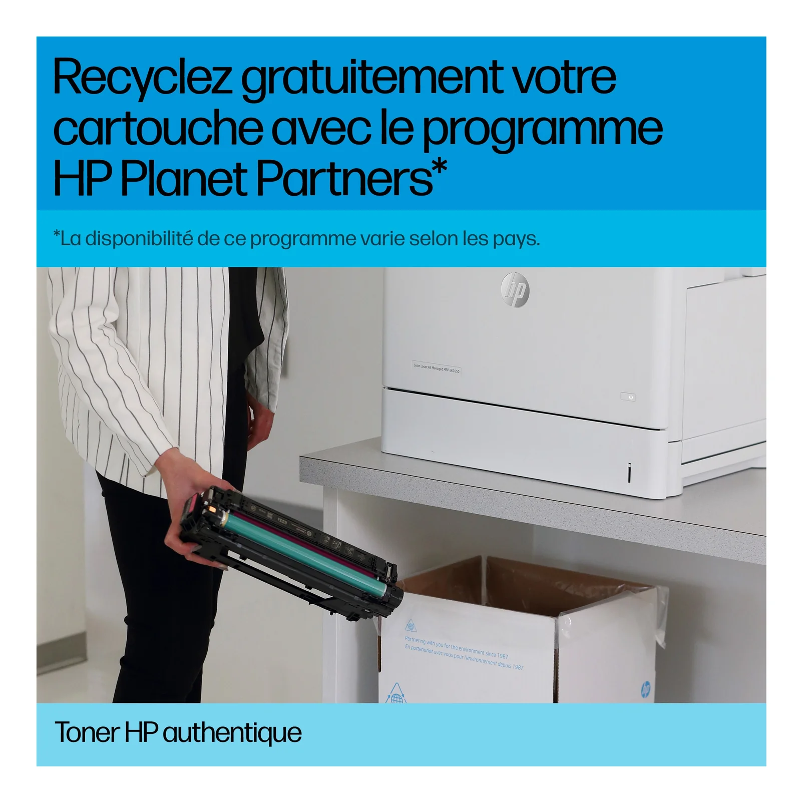 HP 646A toner LaserJet cyan authentique
