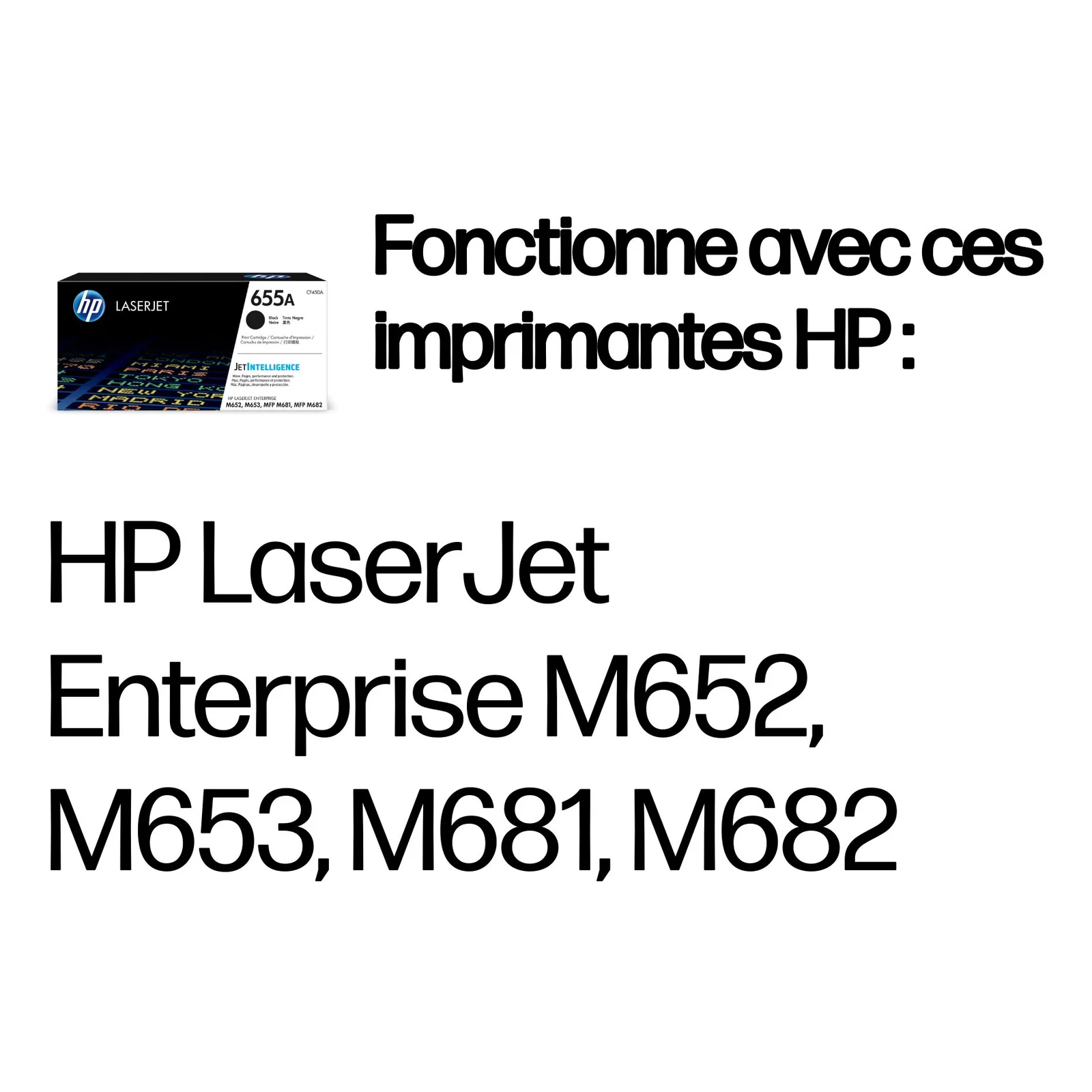 HP 655A Toner noir LaserJet authentique