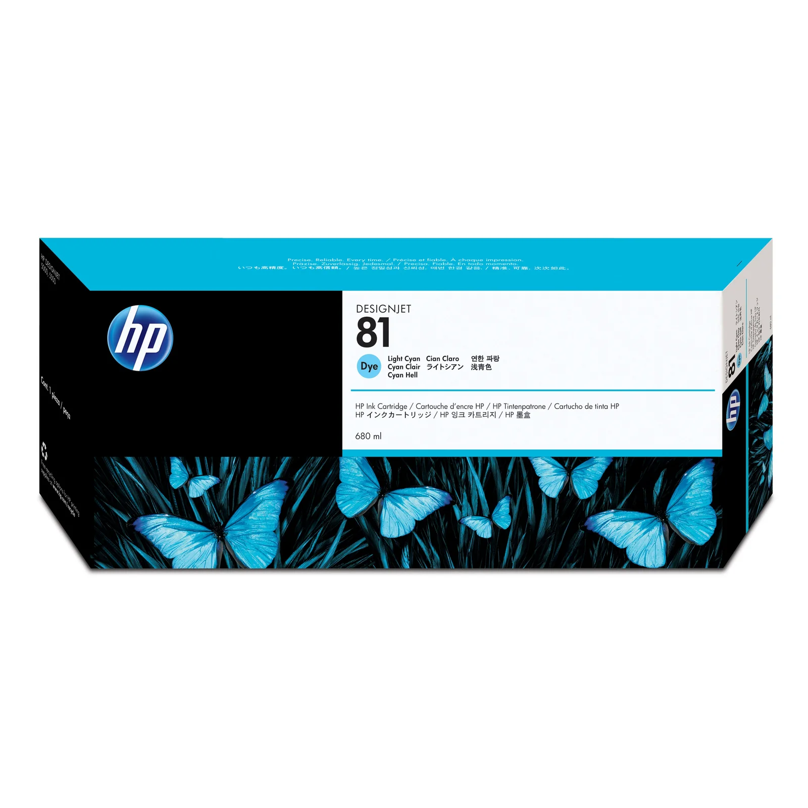 81 cartouche d'encre teintée DesignJet cyan clair, 680 ml