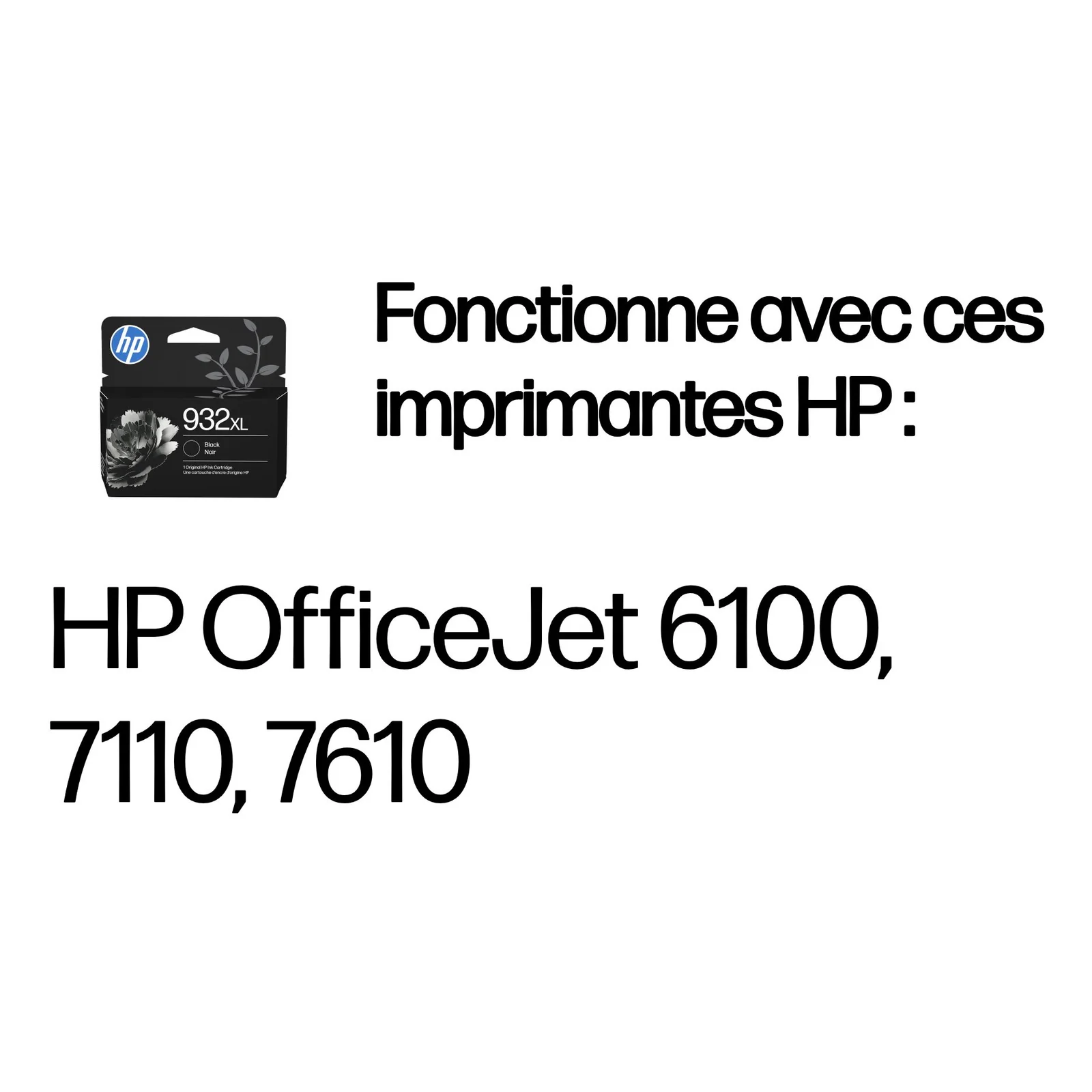 HP 932XL cartouche d'encre noir grande capacité authentique