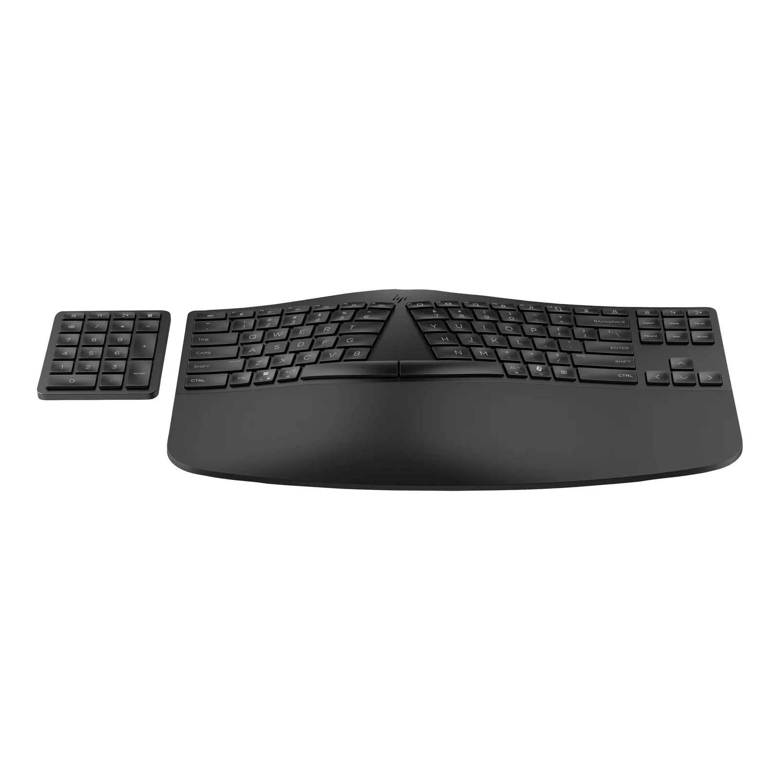 HP 960 - Tastatur-und-Tastenfeld-Set - kompakte Größe, 2-Zonen-Layout, separater Ziffernblock, kurzer Tastenhub, Multi-Device clavier Maison RF sans fil + Bluetooth Noir