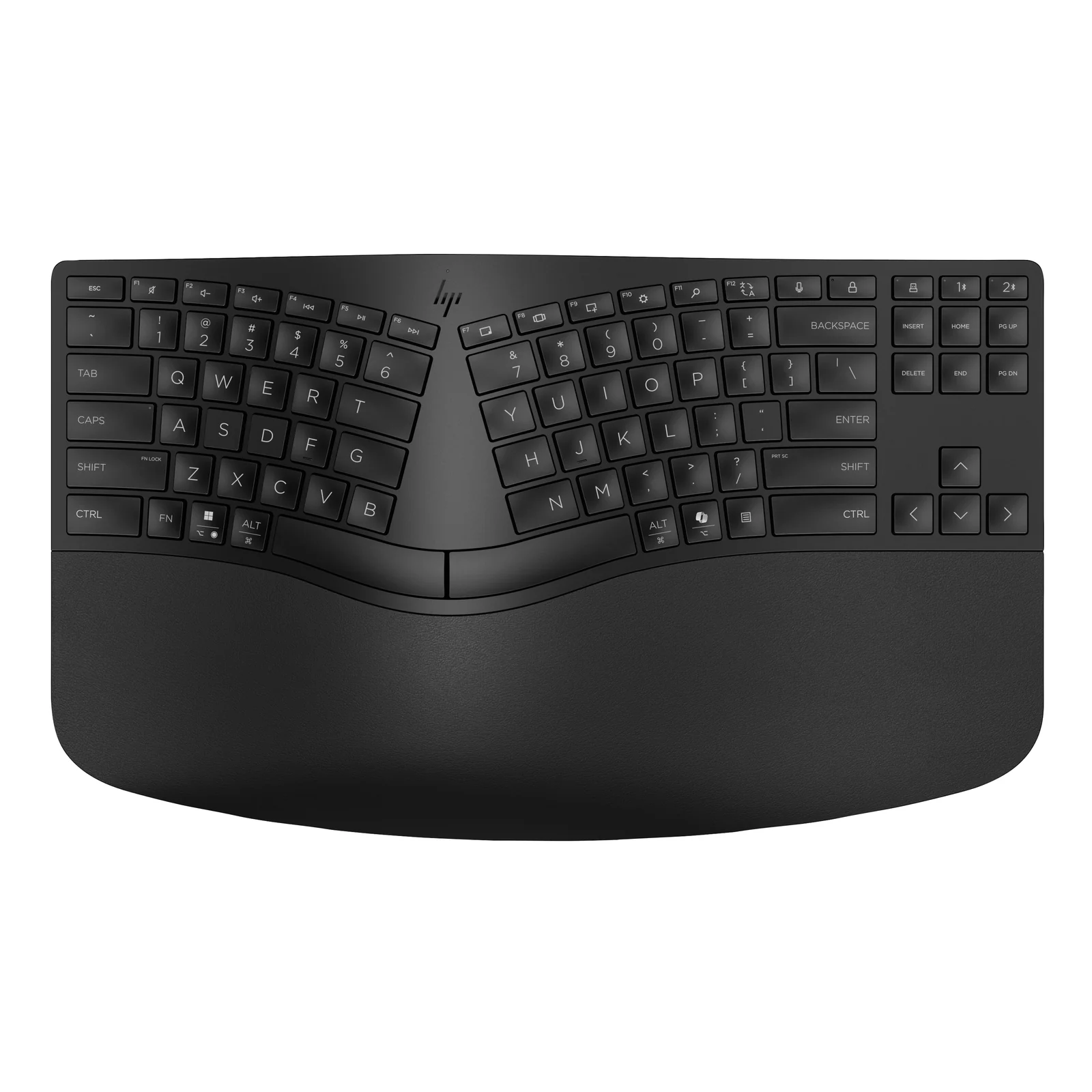 HP 960 - Tastatur-und-Tastenfeld-Set - kompakte Größe, 2-Zonen-Layout, separater Ziffernblock, kurzer Tastenhub, Multi-Device clavier Maison RF sans fil + Bluetooth Noir