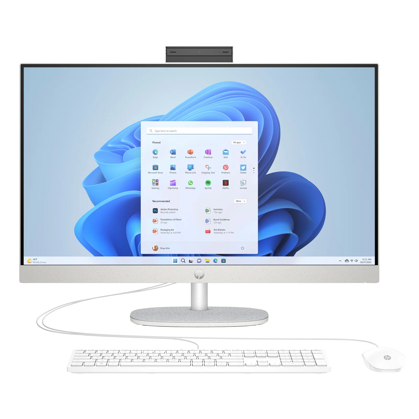 All-in-One 27-cr0074nf PC AMD Ryzen™ 7 7730U 68,6 cm (27") 1920 x 1080 pixels 16 Go DDR4-SDRAM 512 Go SSD Windows 11 Home Wi-Fi 6 (802.11ax) Blanc
