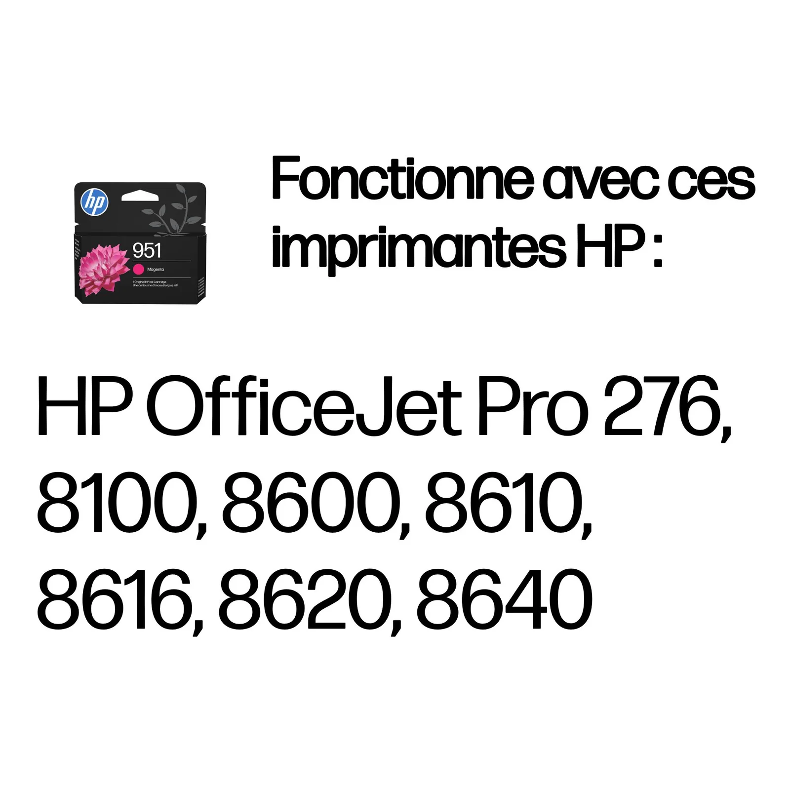 HP Cartouche authentique d'encre magenta 951