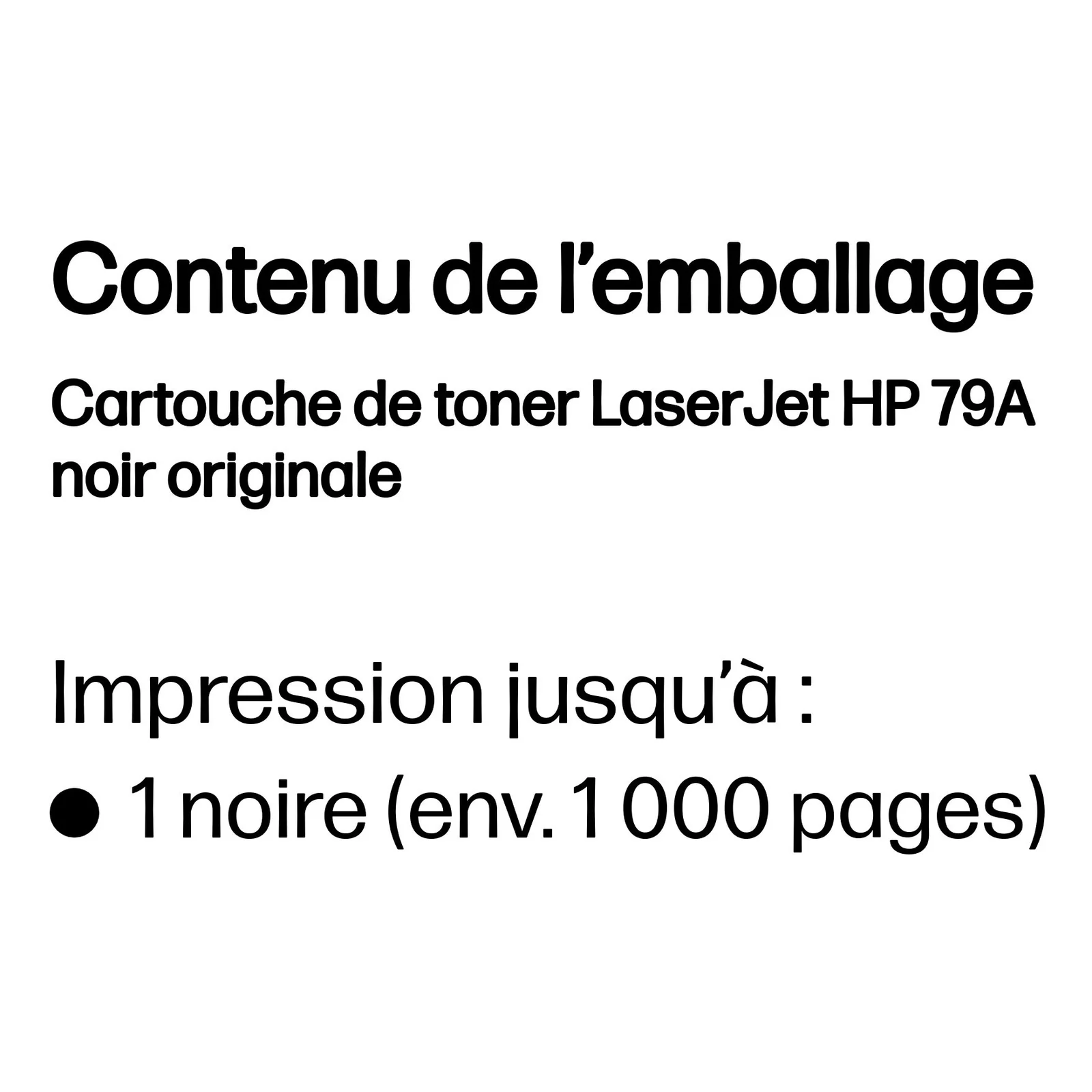 HP Cartouche de toner LaserJet 79A noir originale