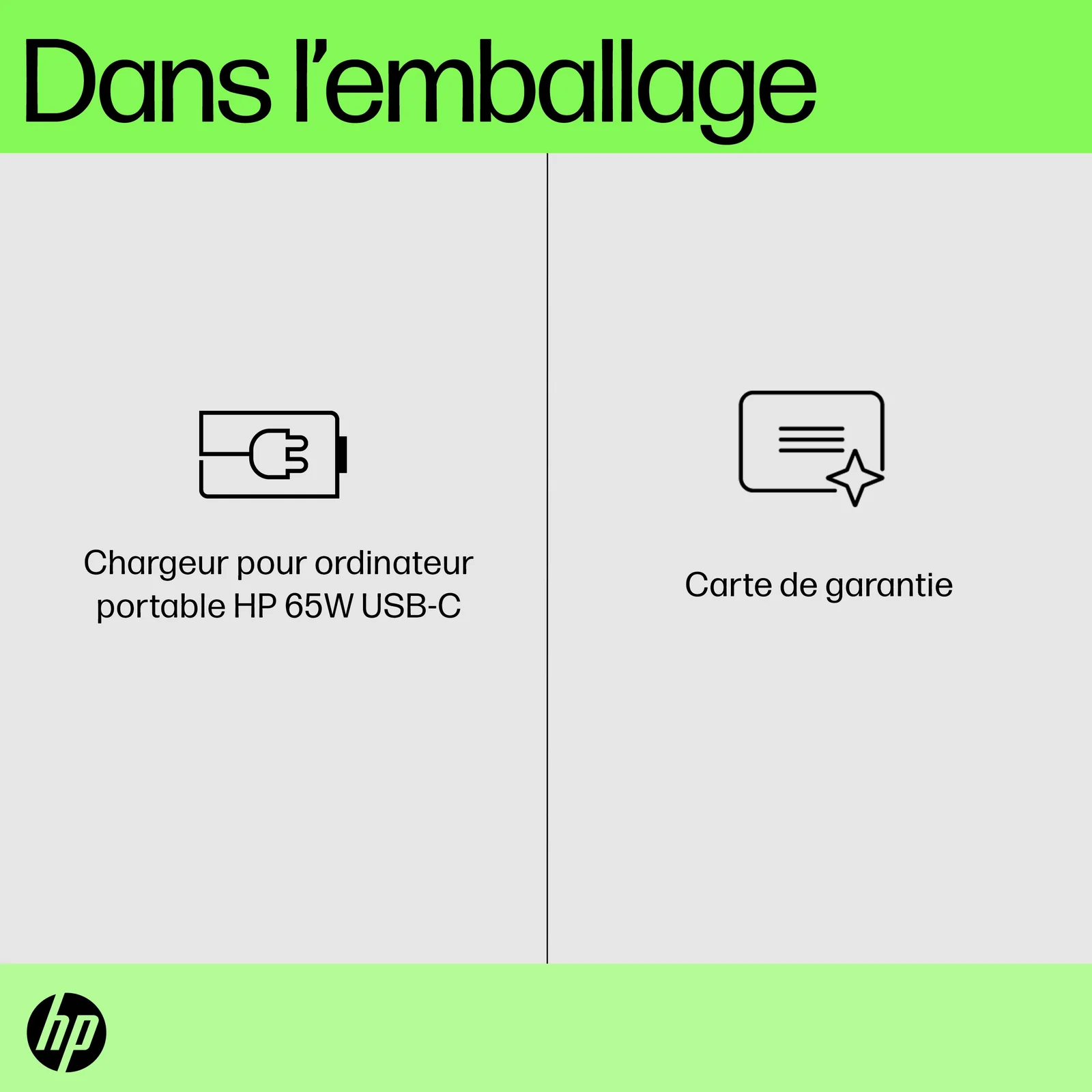 HP Chargeur pour ordinateur portable USB-C 65 W