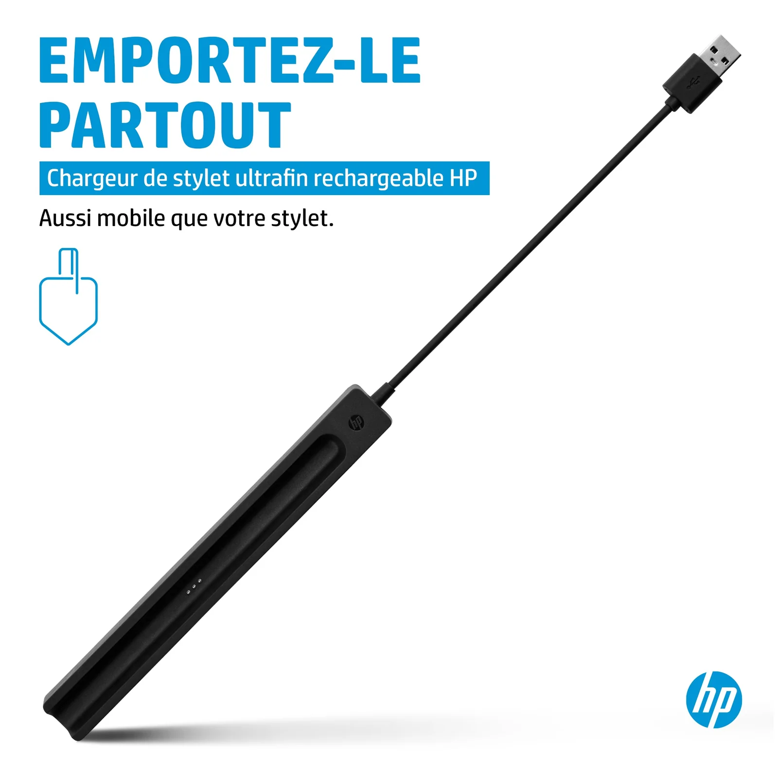 HP Chargeur pour stylet rechargeable ultra-plat