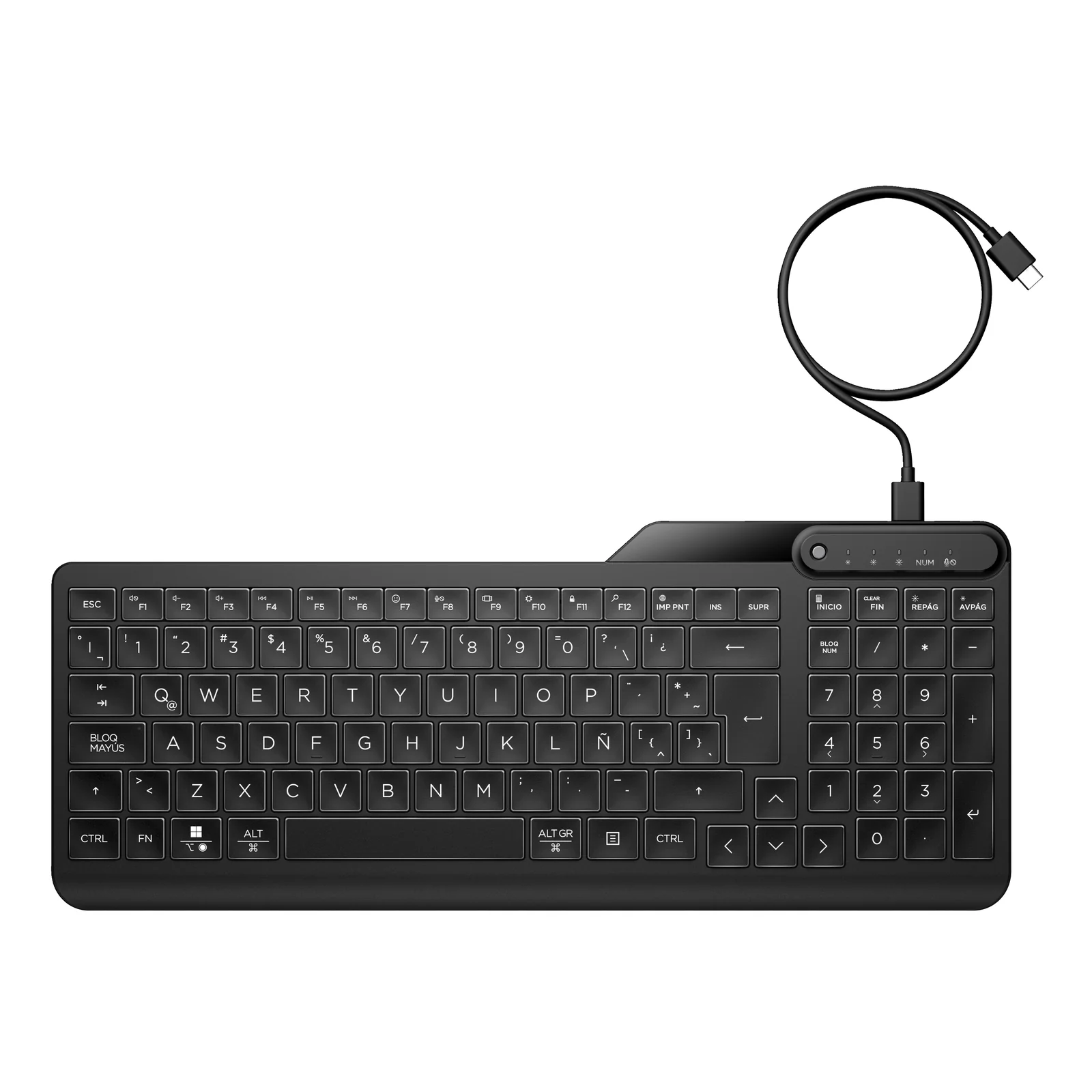 HP Clavier filaire rétroéclairé multi-appareil 405