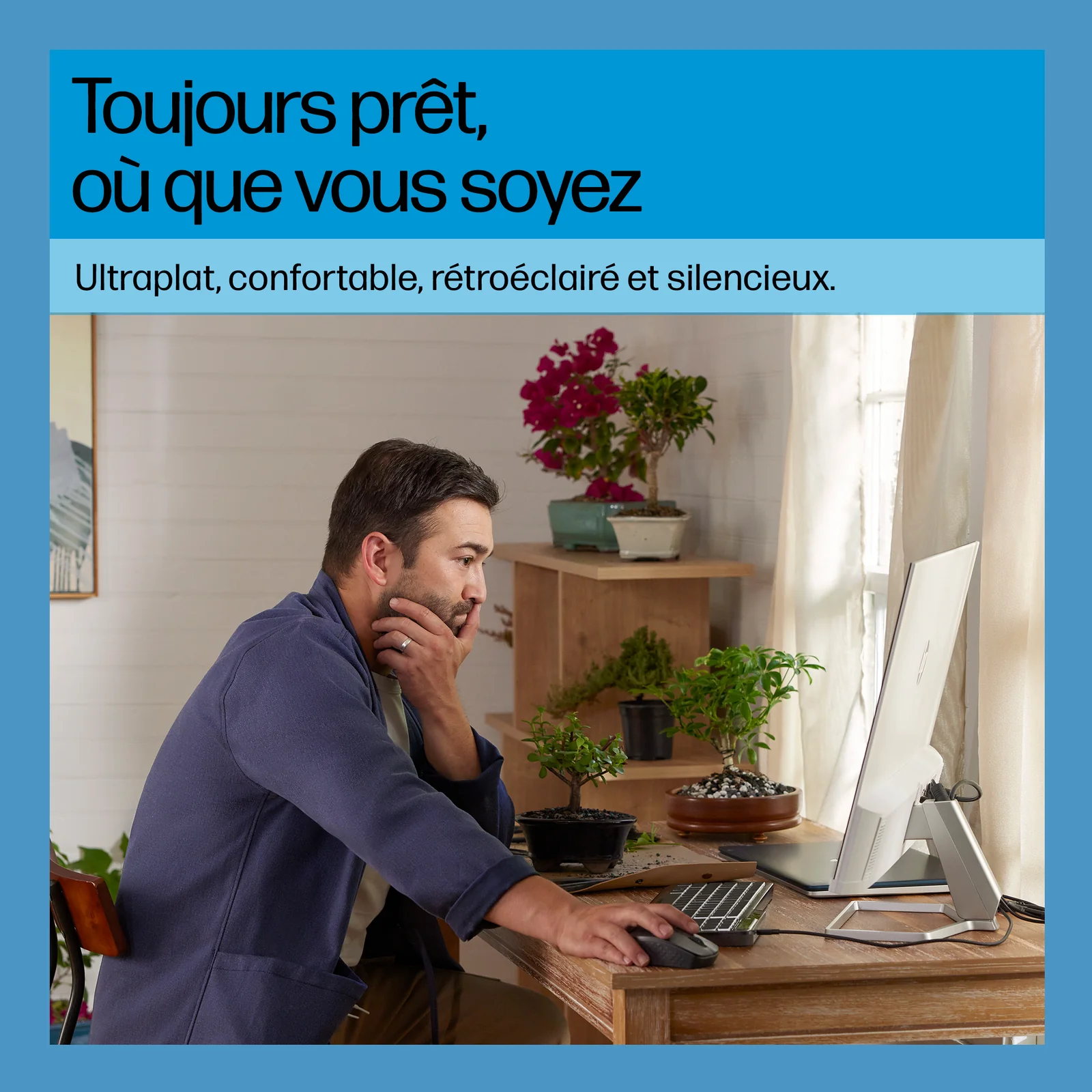 HP Clavier filaire rétroéclairé multi-appareil 405
