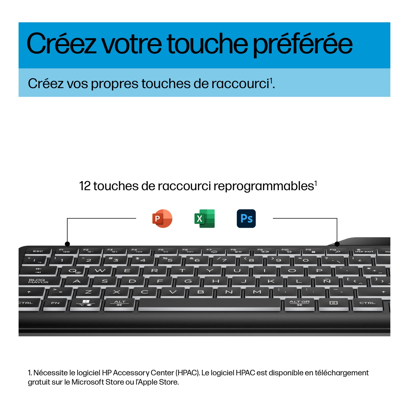 HP Clavier filaire rétroéclairé multi-appareil 405