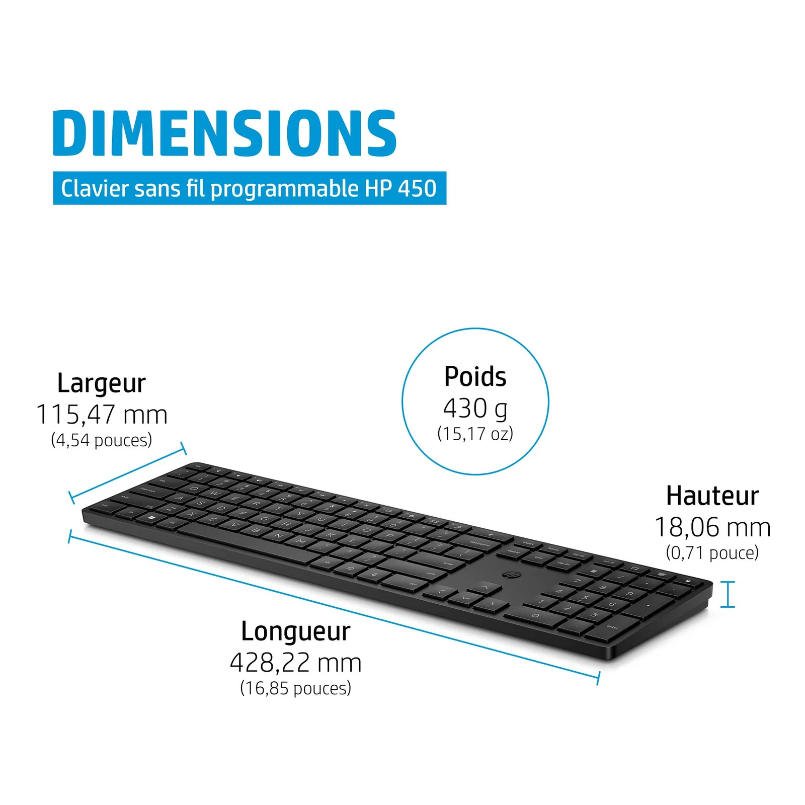 HP Clavier sans fil programmable 450