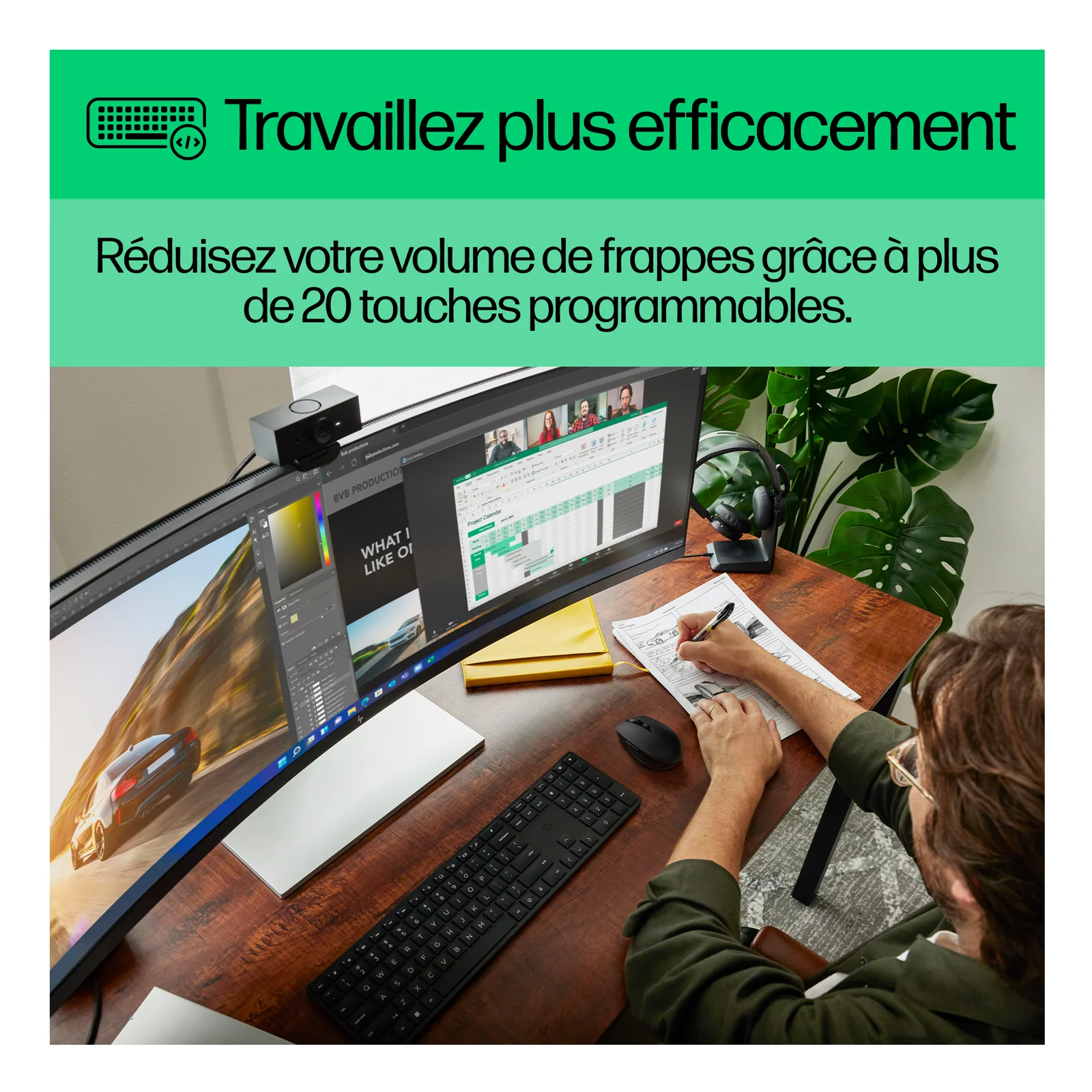 HP Clavier sans fil programmable 450