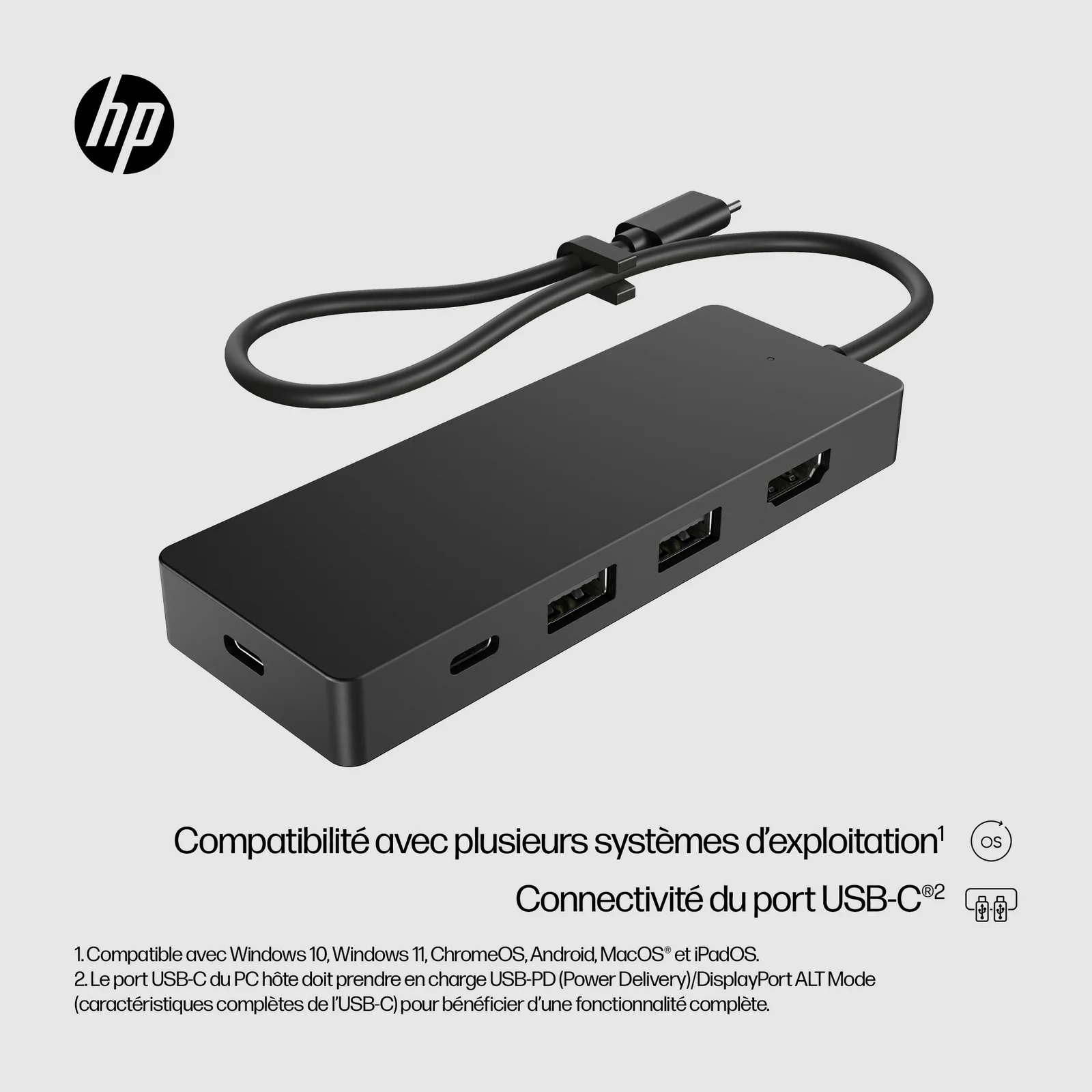 HP Concentrateur USB-C de voyage G3