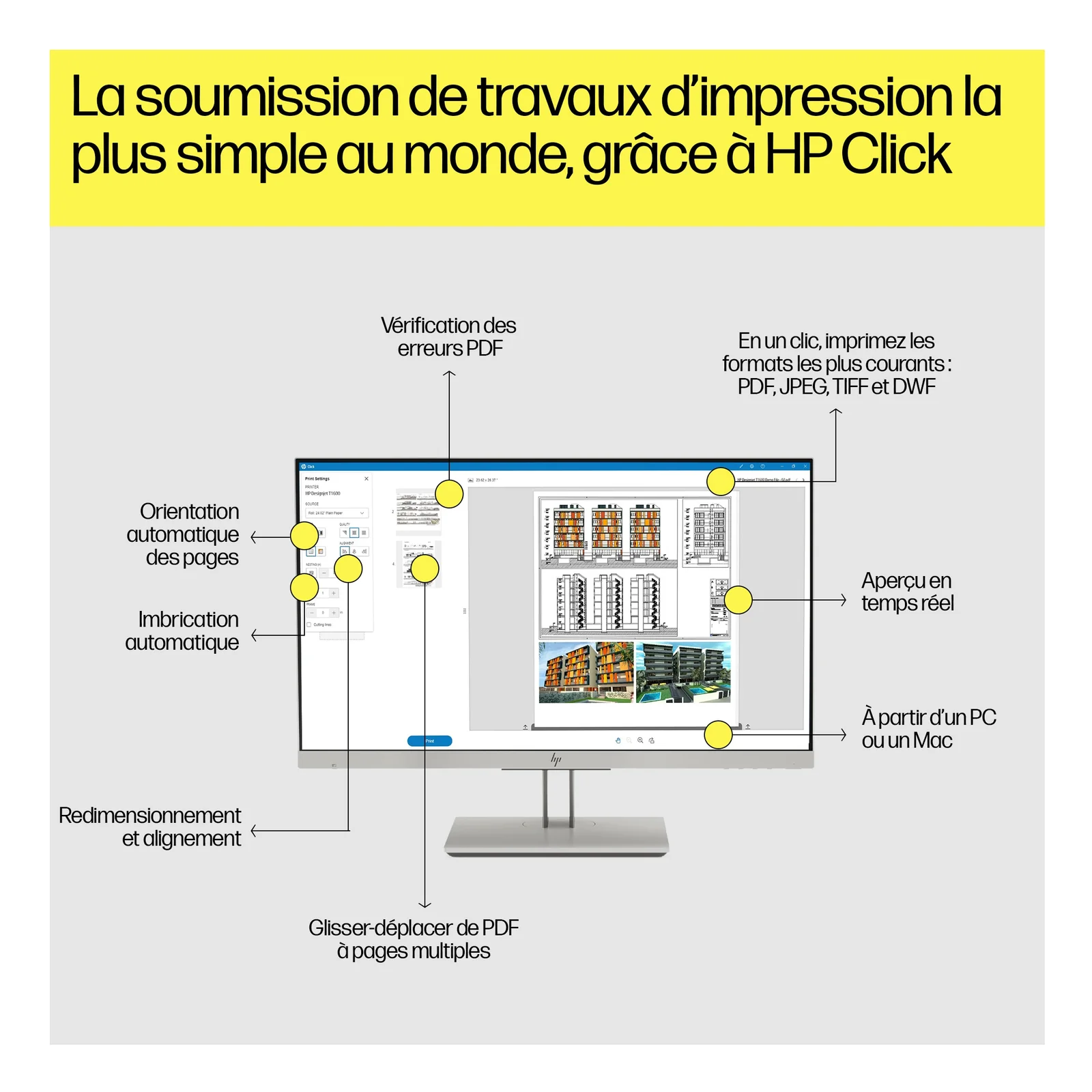 HP Designjet Imprimante T1600 de 36 pouces