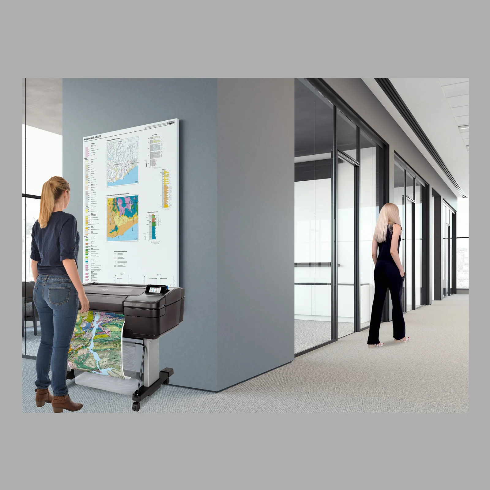 HP Designjet Imprimante Z6dr PostScript de 44 pouces avec coupe-bordures verticales