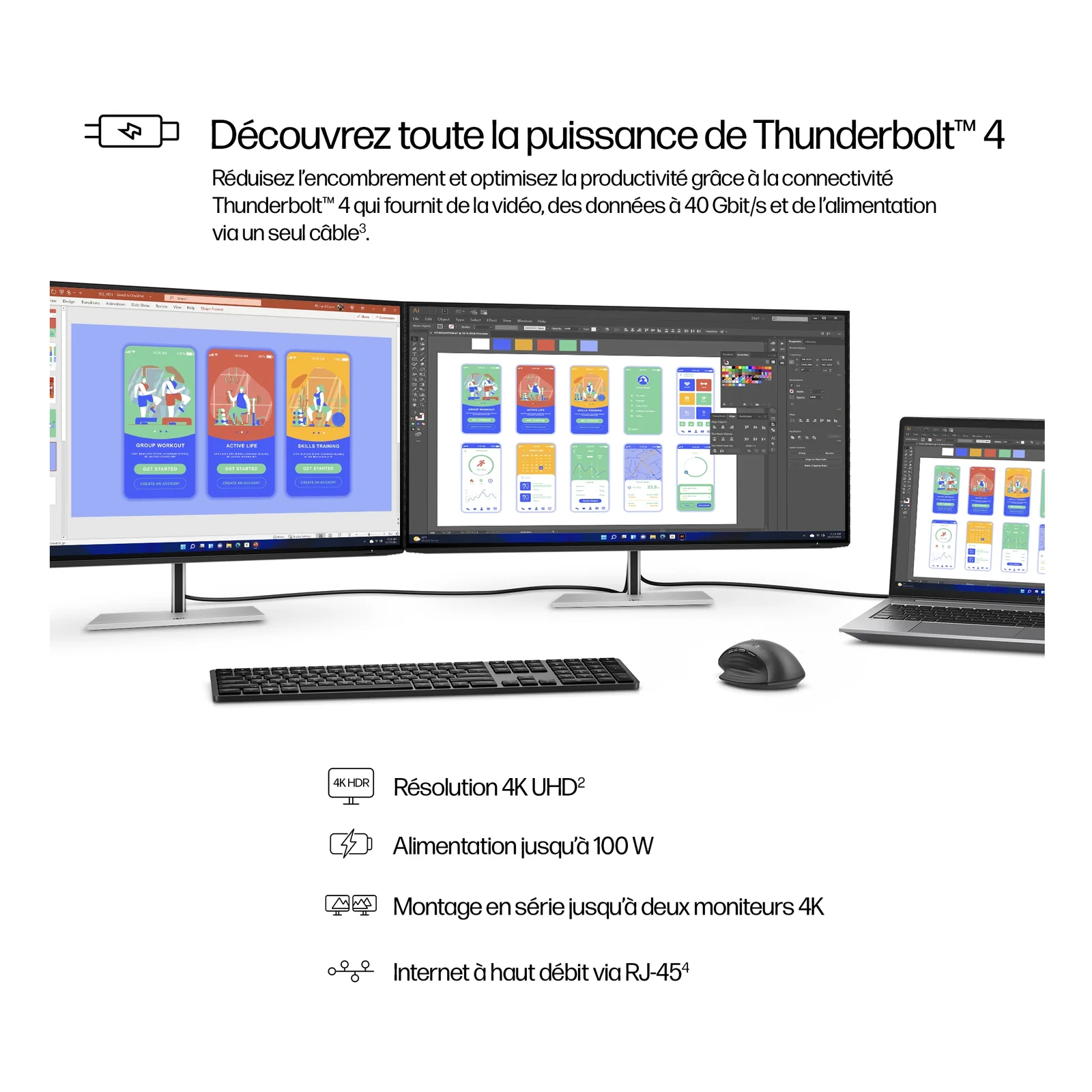 HP Écran 4K Thunderbolt 4 Série 7 Pro 31,5 pouces - 732pk