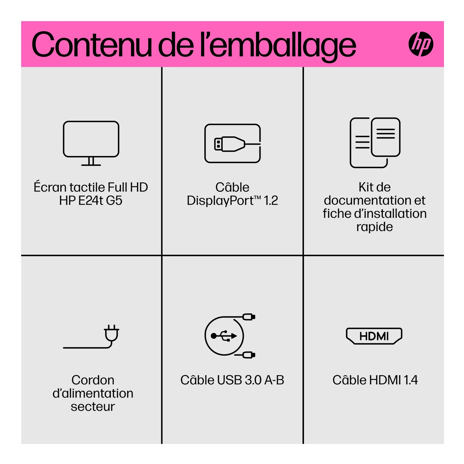 HP Écran tactile FHD E24t G5