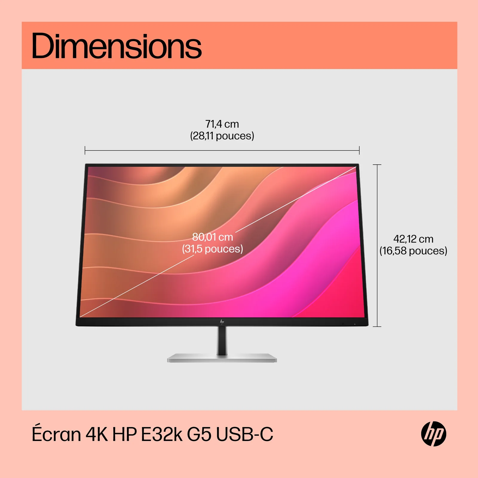 HP Écran USB-C 4K E32k G5