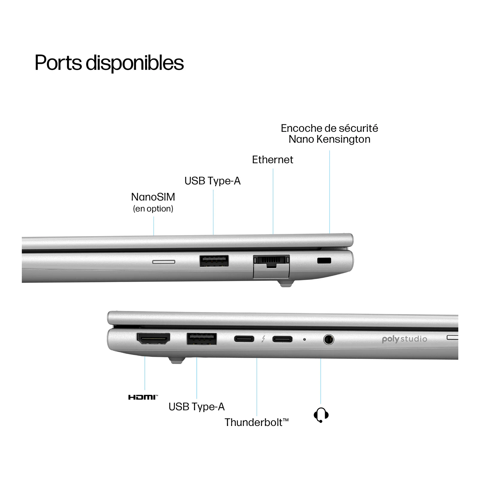HP EliteBook 6 G1i AI PC Wolf Pro Security Edition Intel Core Ultra 5 225U Ordinateur portable 40,6 cm (16") WUXGA 16 Go DDR5-SDRAM 512 Go SSD Wi-Fi 7 (802.11be) Windows 11 Pro Argent