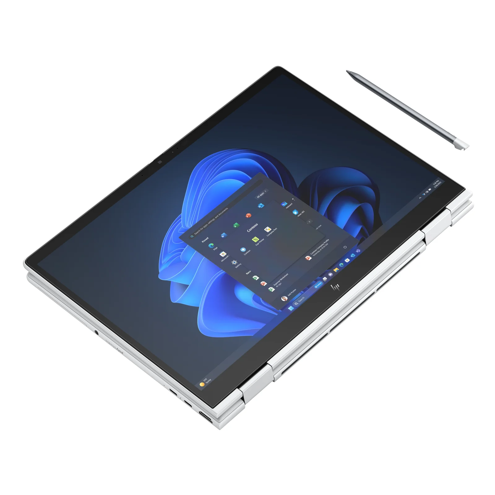 HP EliteBook 8 Flip G1i 13 inch Notebook AI PC Wolf Pro Security Edition Intel Core Ultra 5 225U Hybride (2-en-1) 33,8 cm (13.3") Écran tactile WUXGA 16 Go LPDDR5x-SDRAM 512 Go SSD Wi-Fi 7 (802.11be) Windows 11 Pro Argent
