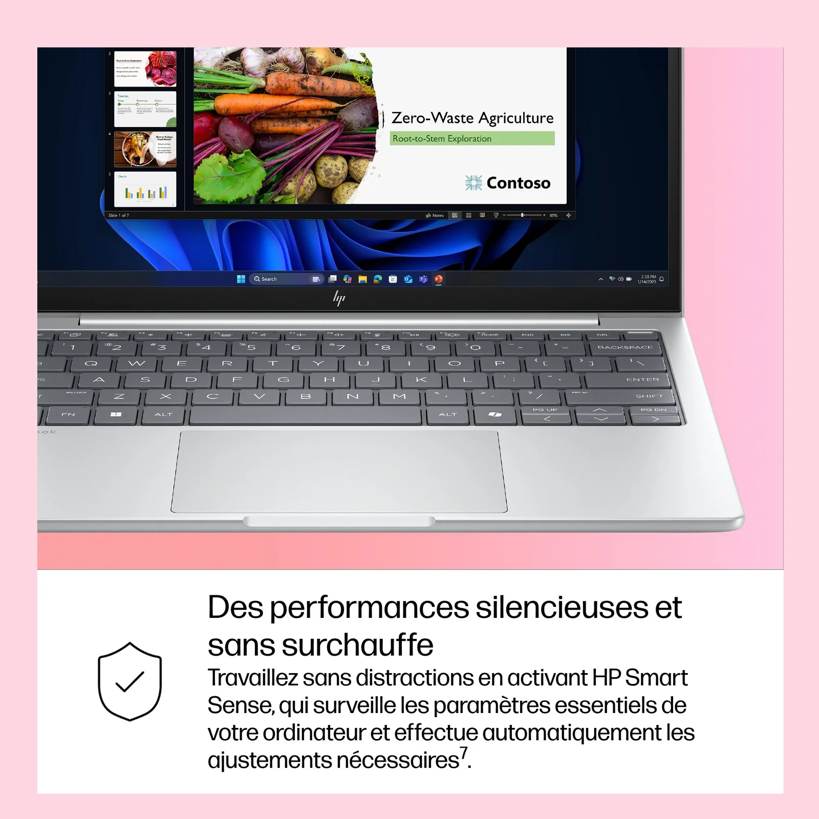 HP EliteBook 8 G1i 13 inch Notebook AI PC Wolf Pro Security Edition Intel Core Ultra 7 255U Ordinateur portable 33,8 cm (13.3") WUXGA 32 Go LPDDR5x-SDRAM 1 To SSD Wi-Fi 7 (802.11be) Windows 11 Pro Argent
