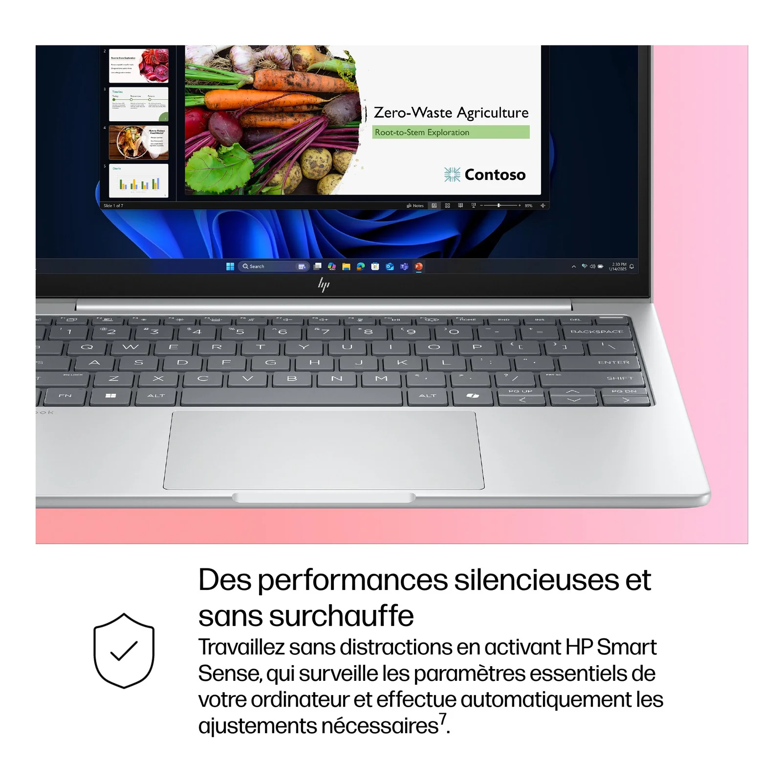 HP EliteBook 8 G1i 13 inch Notebook AI PC Wolf Pro Security Edition Intel Core Ultra 7 255U Ordinateur portable 33,8 cm (13.3") WUXGA 32 Go LPDDR5x-SDRAM 1 To SSD Wi-Fi 7 (802.11be) Windows 11 Pro Argent