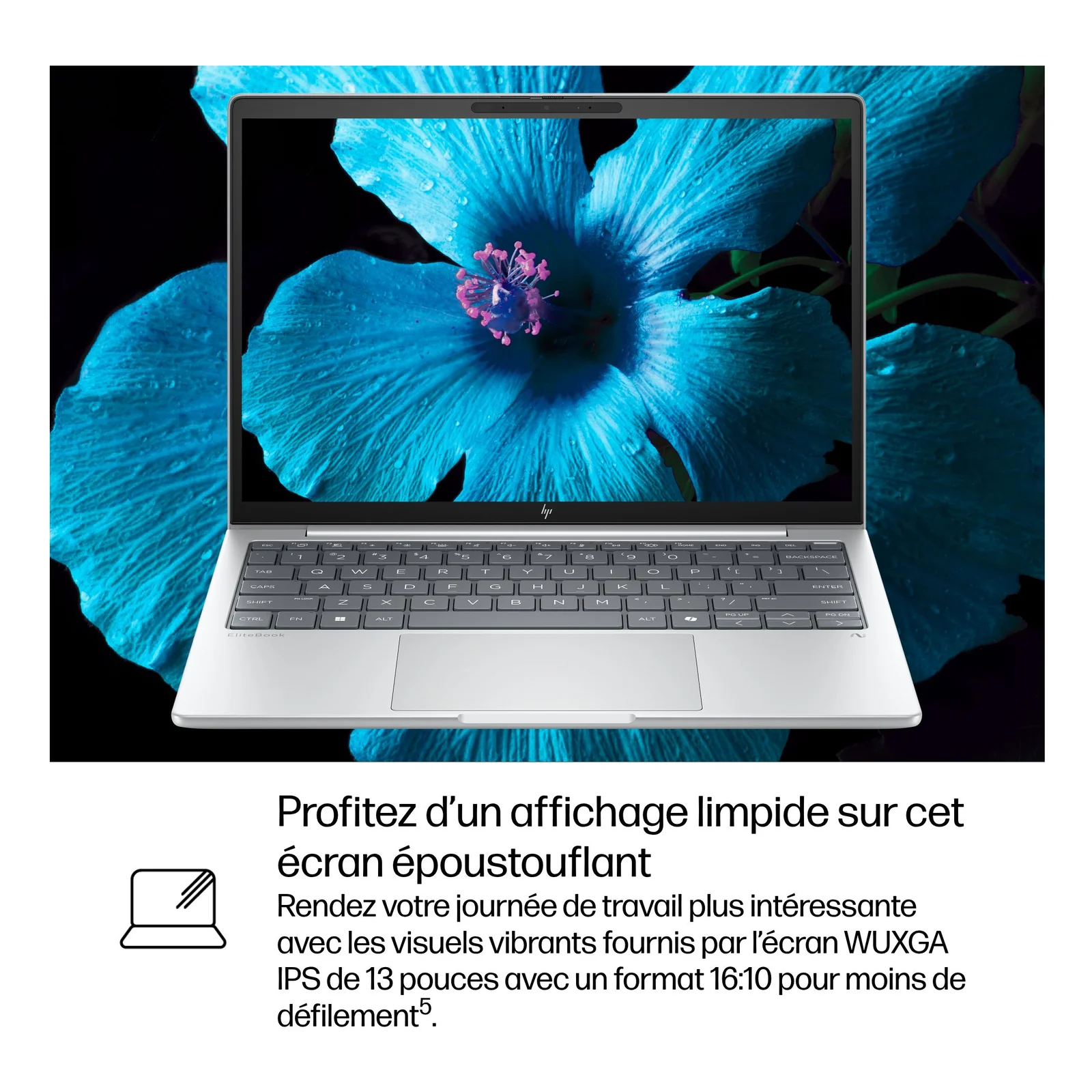 HP EliteBook 8 G1i 13 inch Notebook AI PC Wolf Pro Security Edition Intel Core Ultra 7 255U Ordinateur portable 33,8 cm (13.3") WUXGA 32 Go LPDDR5x-SDRAM 1 To SSD Wi-Fi 7 (802.11be) Windows 11 Pro Argent