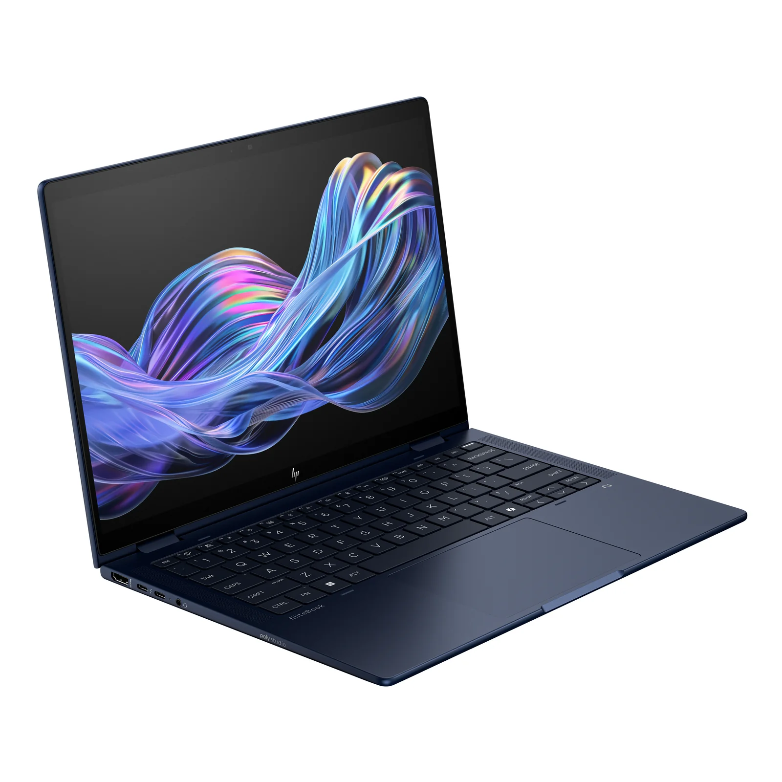 HP EliteBook X Flip G1i Next Gen AI Wolf Pro Security Edition Copilot+ PC Intel Core Ultra 5 228V Hybride (2-en-1) 35,6 cm (14") Écran tactile WUXGA 32 Go LPDDR5x-SDRAM 512 Go SSD Wi-Fi 7 (802.11be) Windows 11 Pro Bleu