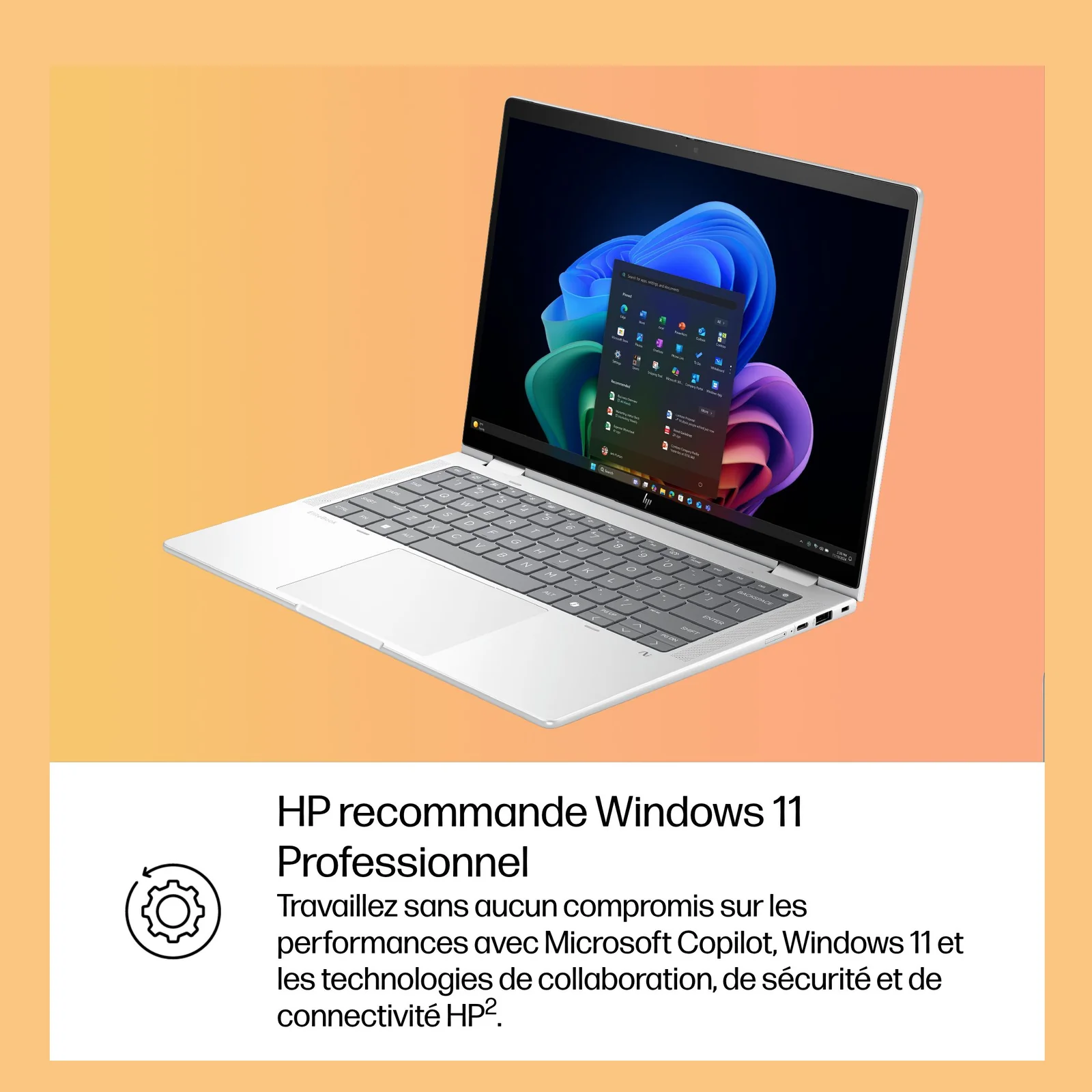 HP EliteBook X Flip G1i Next Gen AI Wolf Pro Security Edition Copilot+ PC Intel Core Ultra 7 258V Hybride (2-en-1) 35,6 cm (14") Écran tactile WUXGA 32 Go LPDDR5x-SDRAM 1 To SSD Wi-Fi 7 (802.11be) Windows 11 Pro Argent