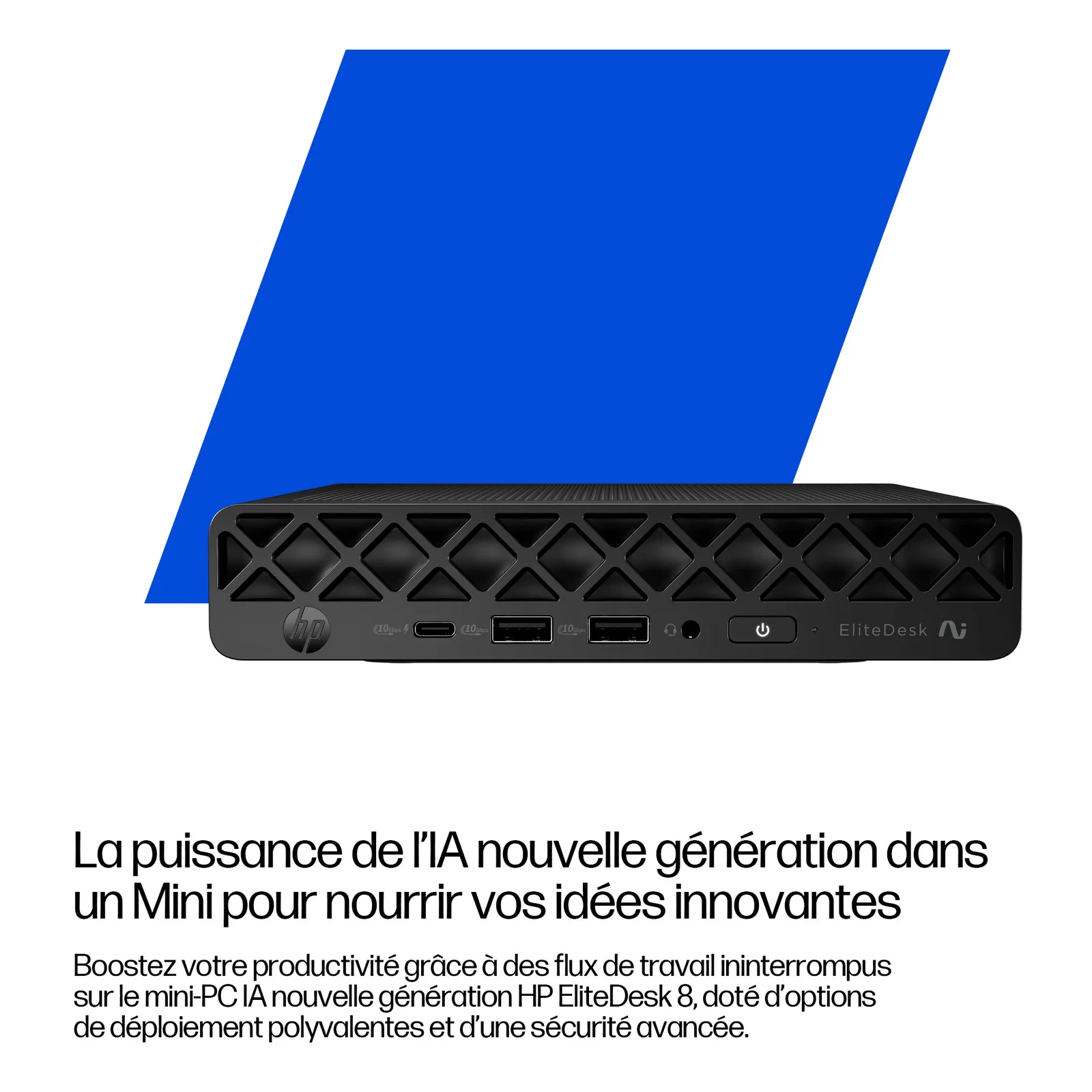 HP EliteDesk 8 Mini G1a Desktop Next Gen AI PC Copilot+ PC 350 24 Go DDR5-SDRAM 512 Go SSD Windows 11 Pro Mini PC