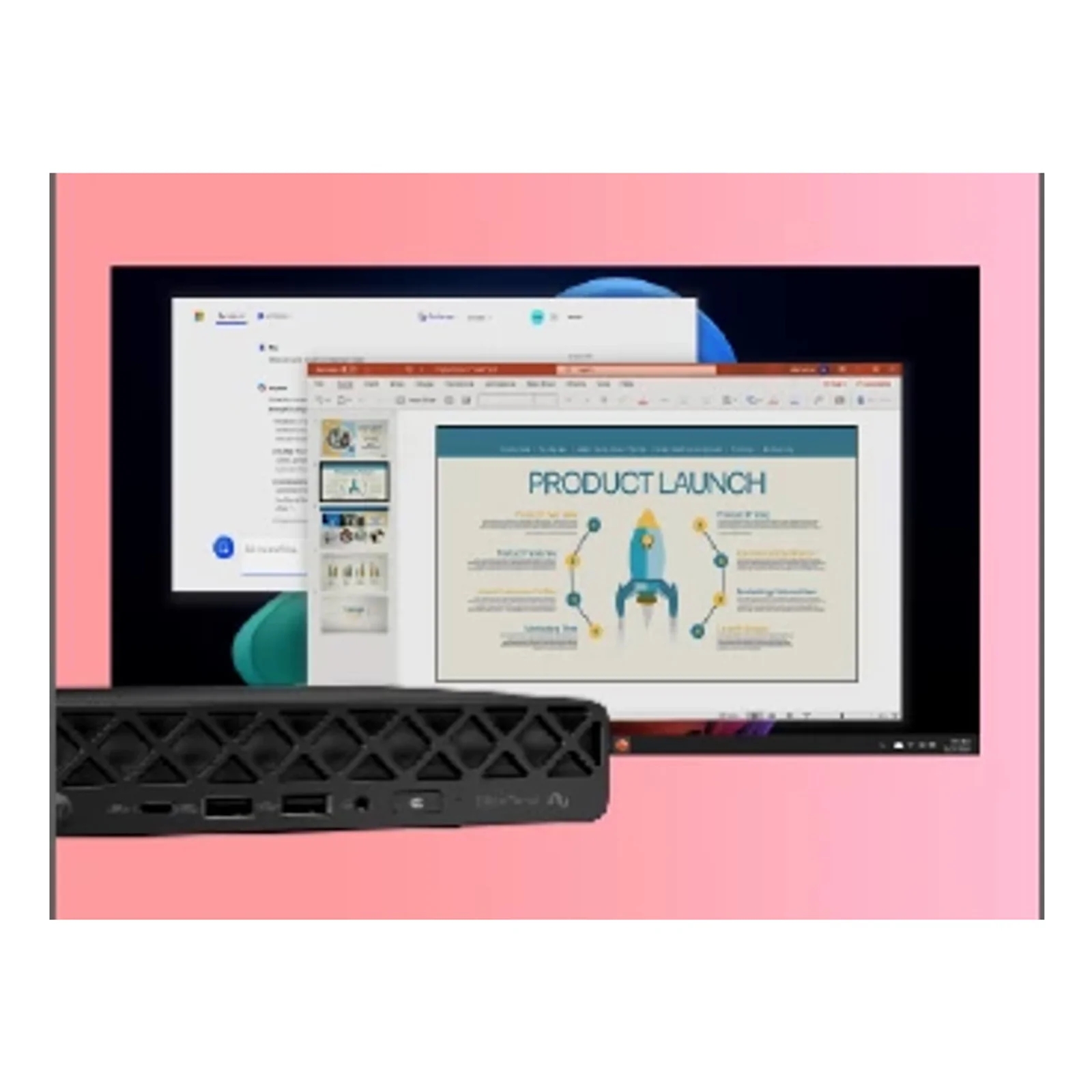 HP EliteDesk 8 Mini G1a Next Gen AI Wolf Pro Security Edition Copilot+ PC AMD Ryzen AI 5 340 32 Go DDR5-SDRAM 1 To SSD Windows 11 Pro Mini PC AI PC Noir