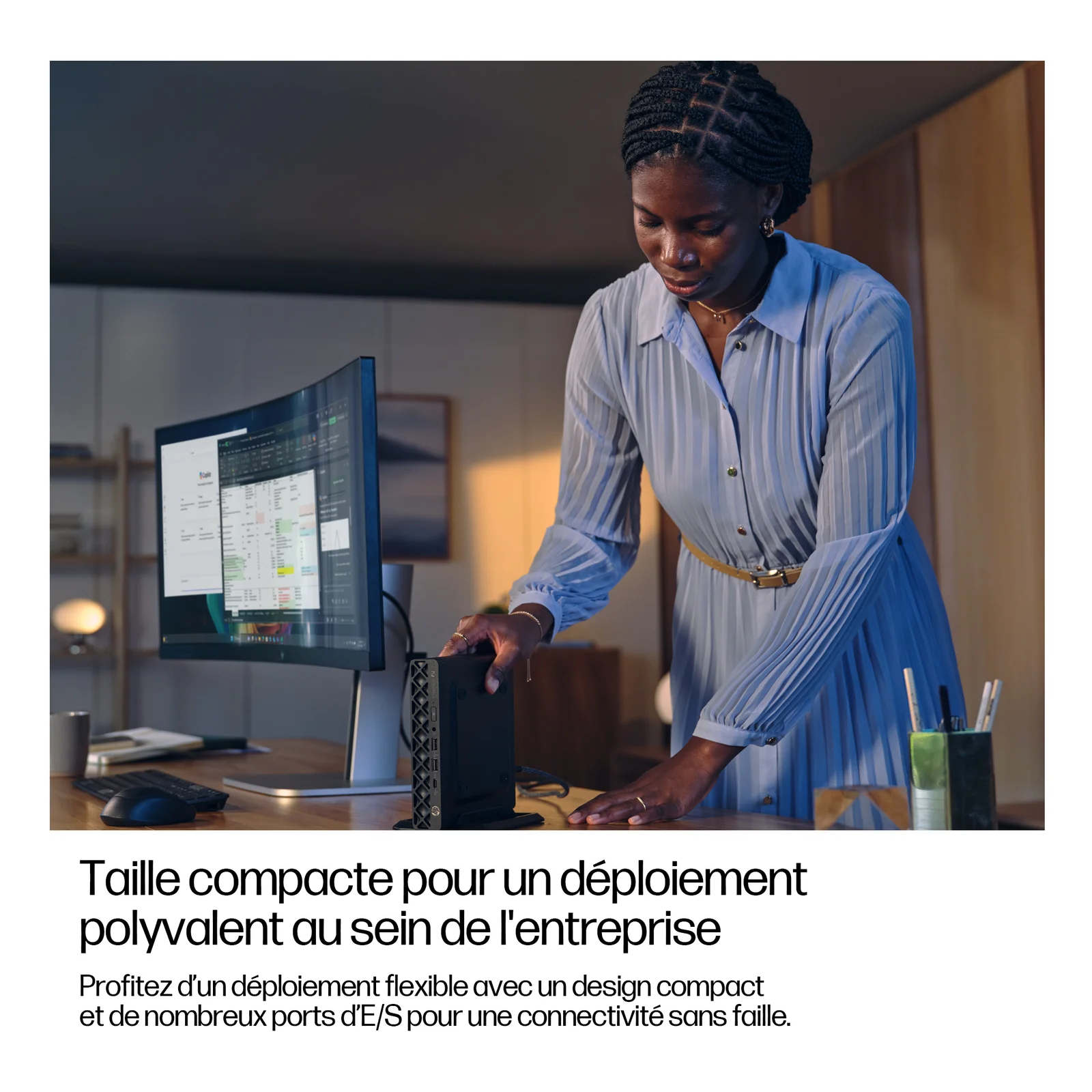 HP EliteDesk 8 Mini G1i AI Intel Core Ultra 7 265T 24 Go DDR5-SDRAM 512 Go SSD Windows 11 Pro Mini PC AI PC Noir