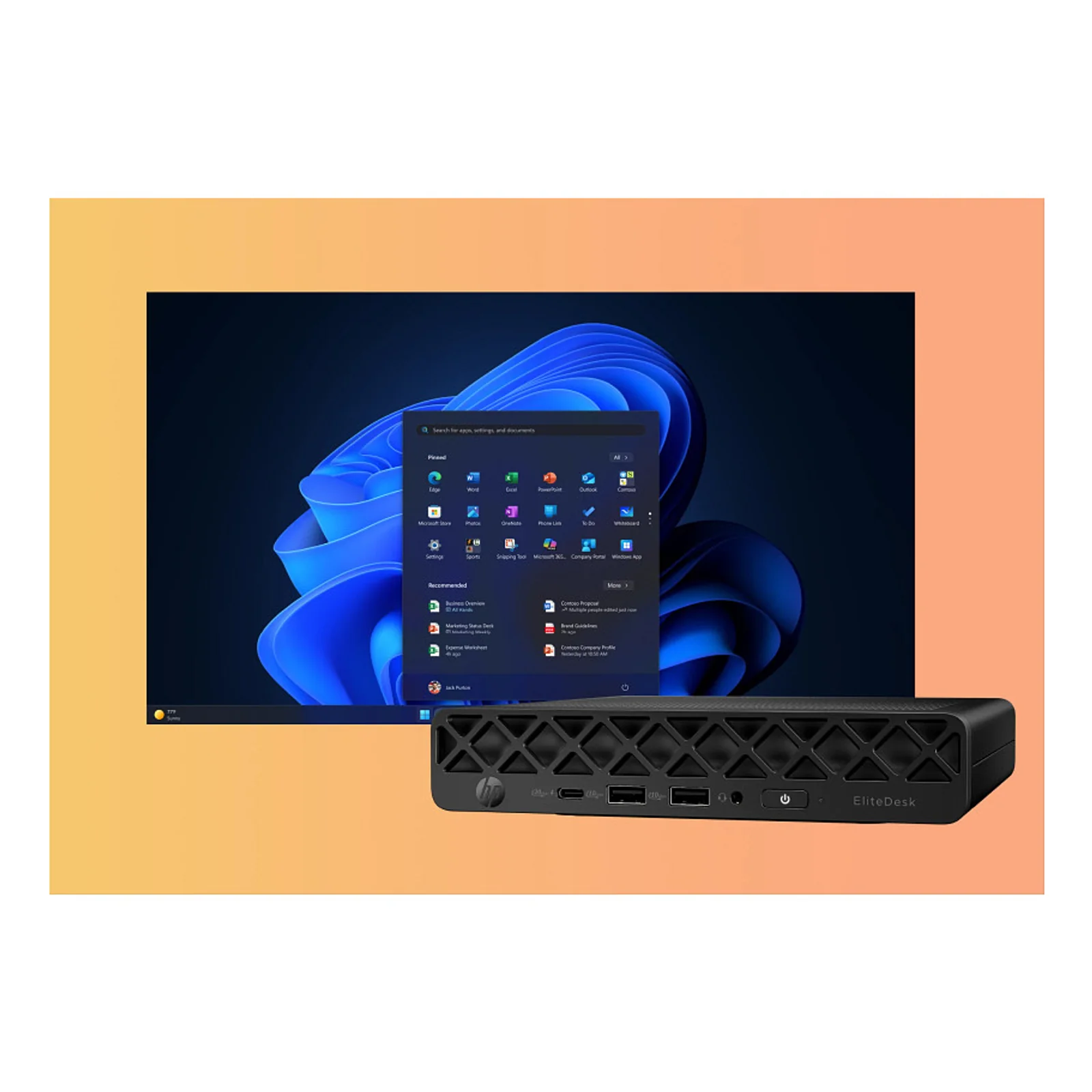 HP EliteDesk 8 Mini G1i AI Wolf Pro Security Edition Intel Core Ultra 5 235T 16 Go DDR5-SDRAM 512 Go SSD Windows 11 Pro Mini PC AI PC Noir