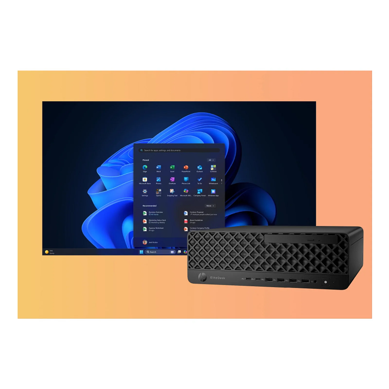 HP EliteDesk 8 SFF G1i AI Wolf Pro Security Edition Intel Core Ultra 7 265 16 Go DDR5-SDRAM 512 Go SSD NVIDIA RTX A400 Windows 11 Pro PC AI PC Noir