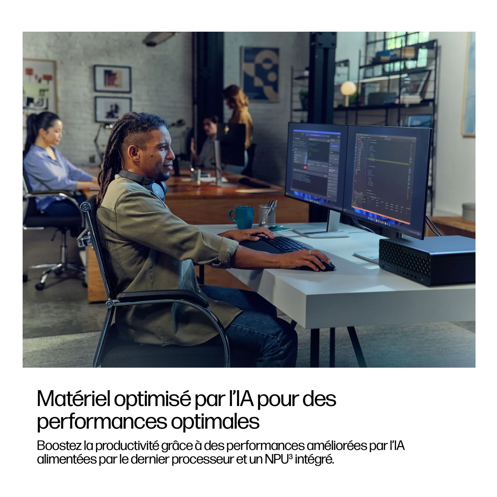 HP EliteDesk 8 SFF G1i AI Wolf Pro Security Edition Intel Core Ultra 7 265 16 Go DDR5-SDRAM 512 Go SSD NVIDIA RTX A400 Windows 11 Pro PC AI PC Noir