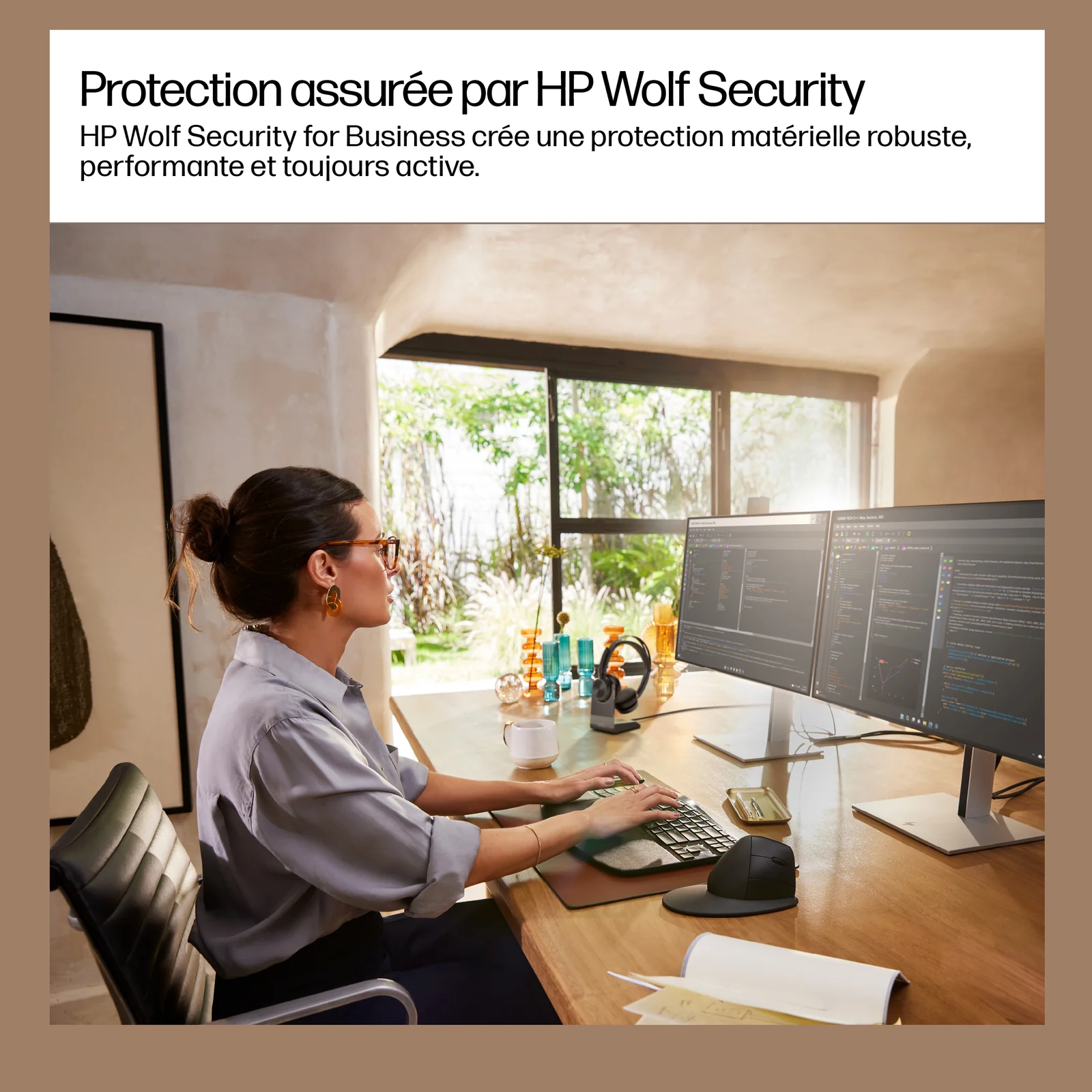 HP EliteDesk 8 SFF G1i AI Wolf Pro Security Edition Intel Core Ultra 9 285 32 Go DDR5-SDRAM 1 To SSD NVIDIA RTX A400 Windows 11 Pro PC AI PC Noir
