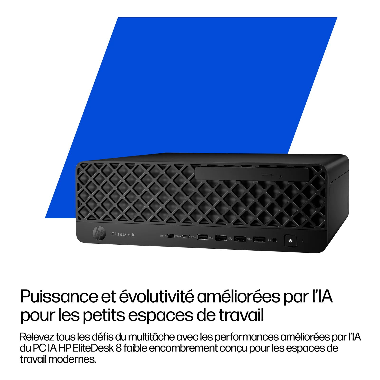 HP EliteDesk 8 SFF G1i AI Wolf Pro Security Edition Intel Core Ultra 9 285 32 Go DDR5-SDRAM 1 To SSD NVIDIA RTX A400 Windows 11 Pro PC AI PC Noir
