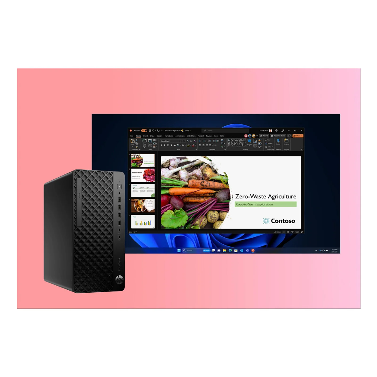 HP EliteDesk 8 Tower G1i AI Wolf Pro Security Edition Intel Core Ultra 9 285 32 Go DDR5-SDRAM 1 To SSD NVIDIA GeForce RTX 3050 Windows 11 Pro PC AI PC Noir