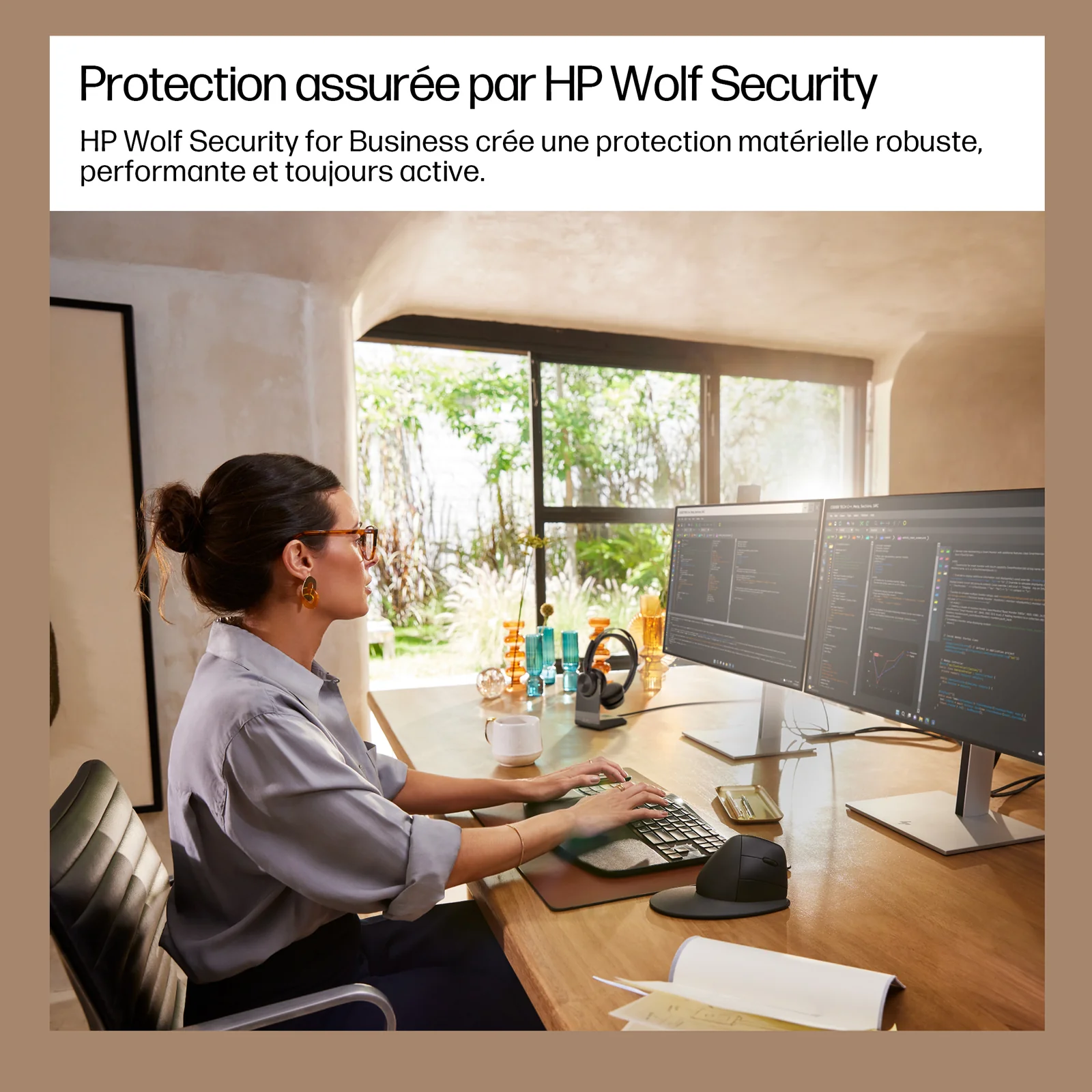 HP EliteDesk 8 Tower G1i AI Wolf Pro Security Edition Intel Core Ultra 9 285 32 Go DDR5-SDRAM 1 To SSD NVIDIA GeForce RTX 3050 Windows 11 Pro PC AI PC Noir