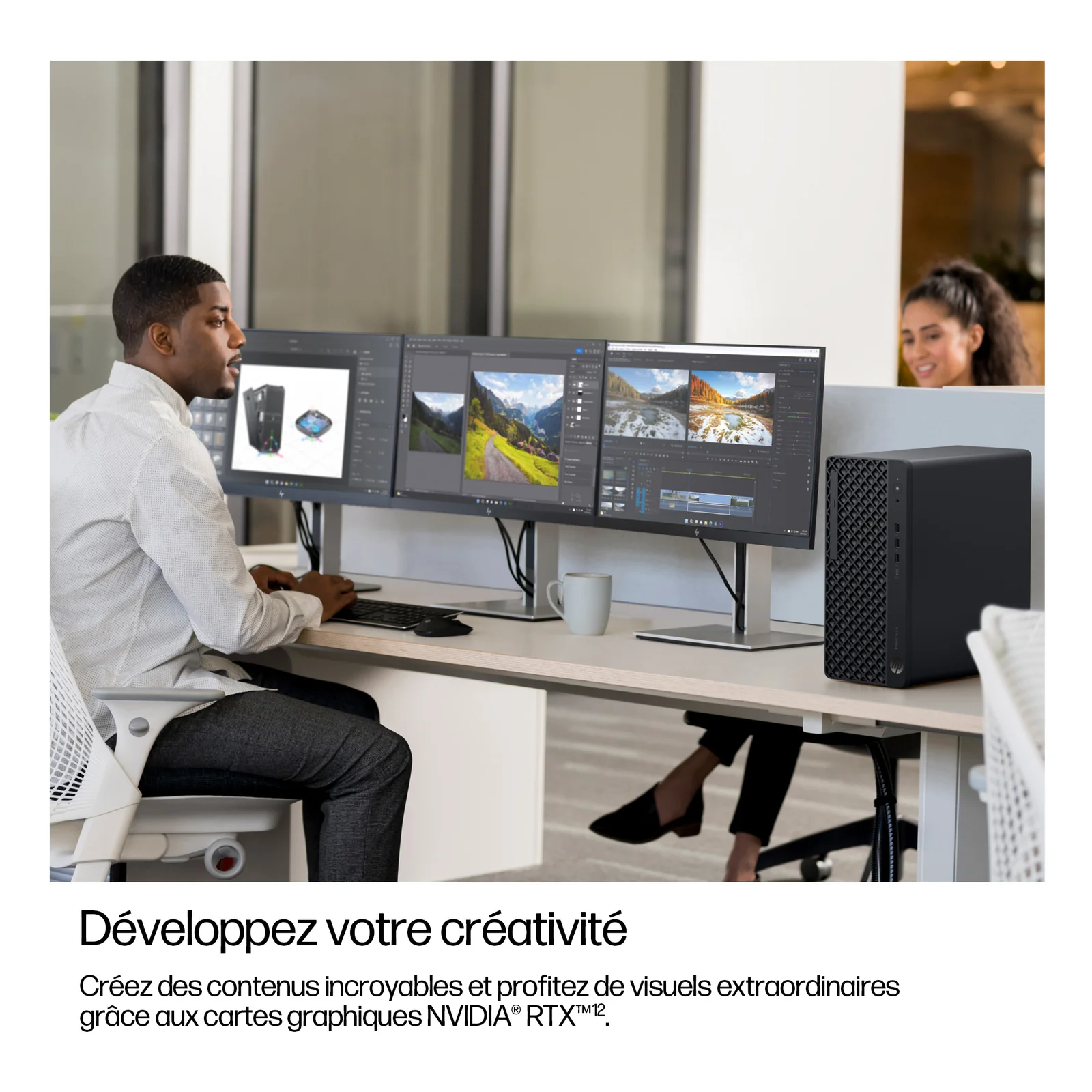 HP EliteDesk 8 Tower G1i Desktop AI PC Wolf Pro Security Edition Intel Core Ultra 5 235 8 Go DDR5-SDRAM 256 Go SSD Windows 11 Pro Noir