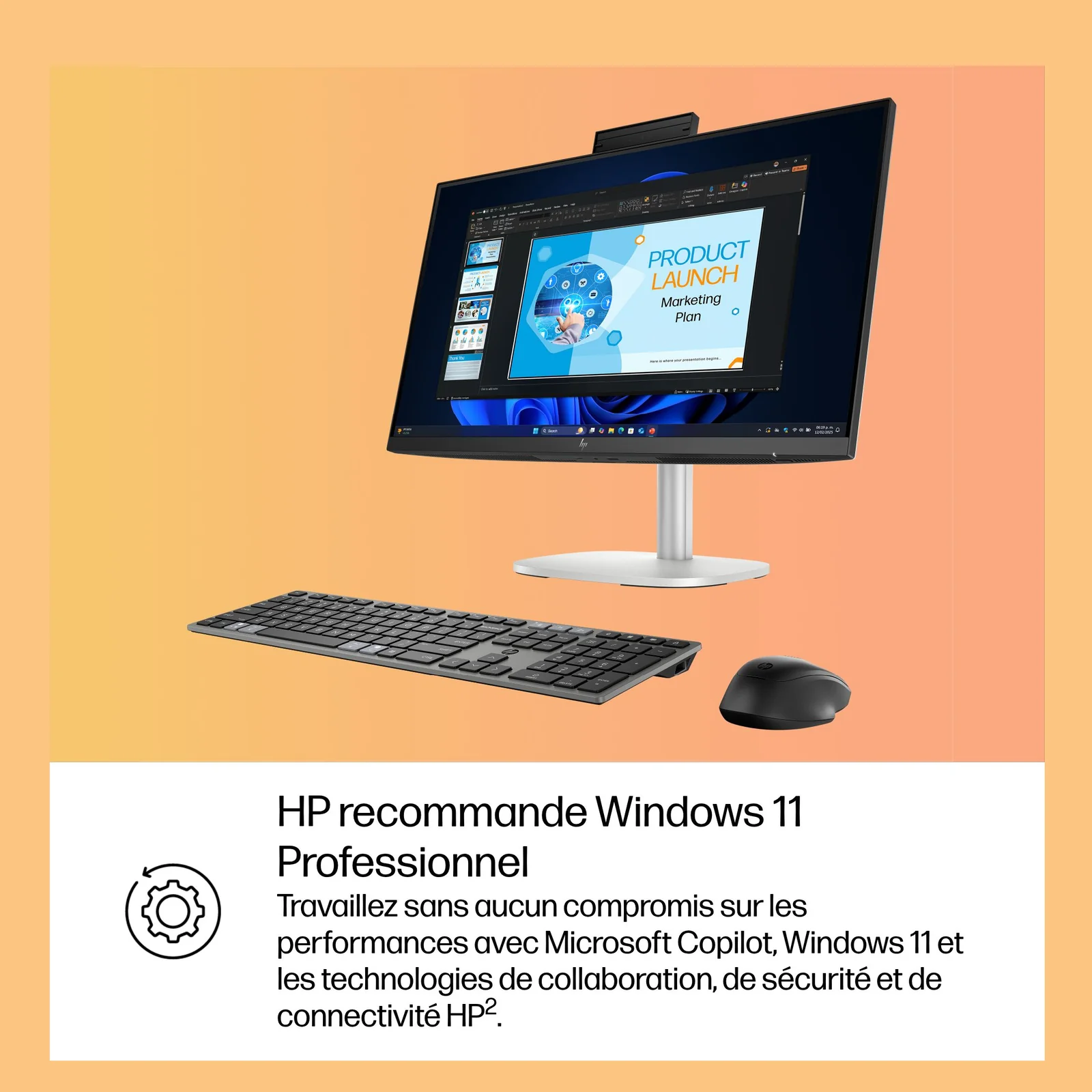 HP EliteStudio 8 G1i AI PC Wolf Pro Security Edition Intel Core Ultra 5 235 60,5 cm (23.8") 1920 x 1080 pixels PC All-in-One 16 Go DDR5-SDRAM 512 Go SSD Windows 11 Pro Wi-Fi 6E (802.11ax) Argent