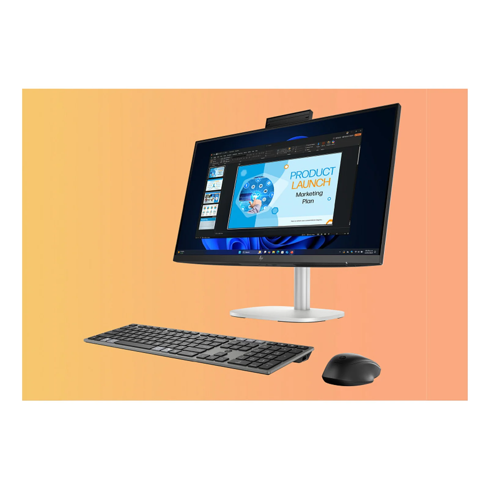HP EliteStudio 8 G1i AI PC Wolf Pro Security Edition Intel Core Ultra 5 235 60,5 cm (23.8") 1920 x 1080 pixels PC All-in-One 16 Go DDR5-SDRAM 512 Go SSD Windows 11 Pro Wi-Fi 6E (802.11ax) Argent