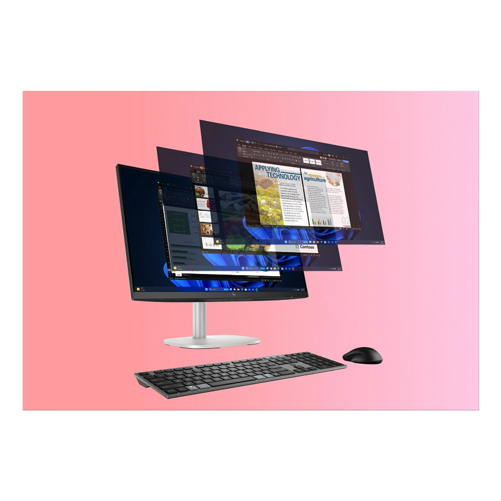 HP EliteStudio 8 G1i AI PC Wolf Pro Security Edition Intel Core Ultra 5 235 60,5 cm (23.8") 1920 x 1080 pixels PC All-in-One 16 Go DDR5-SDRAM 512 Go SSD Windows 11 Pro Wi-Fi 6E (802.11ax) Argent