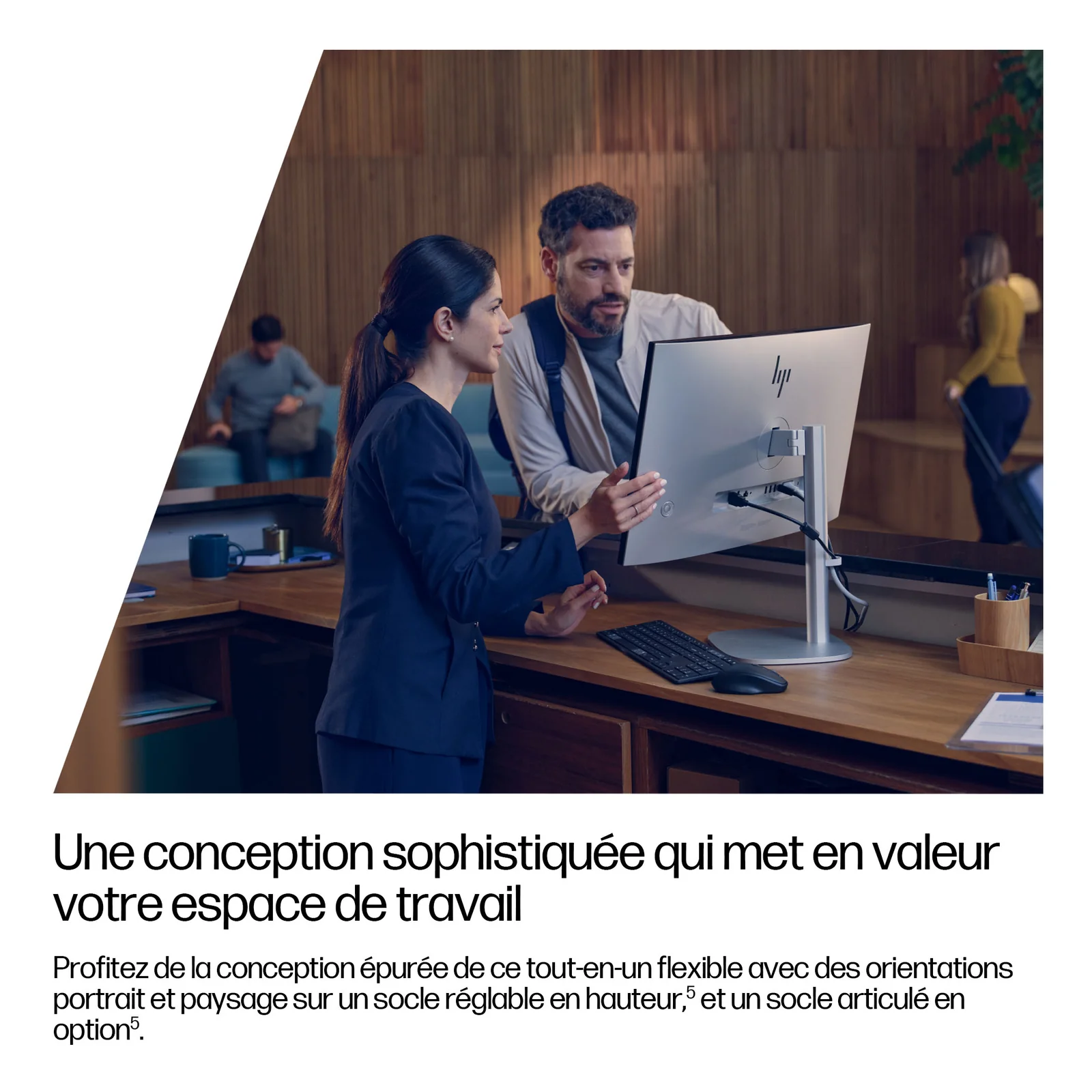 HP EliteStudio 8 G1i AI PC Wolf Pro Security Edition Intel Core Ultra 5 235 68,6 cm (27") 2560 x 1440 pixels Écran tactile PC All-in-One 16 Go DDR5-SDRAM 512 Go SSD Windows 11 Pro Wi-Fi 6E (802.11ax) Argent